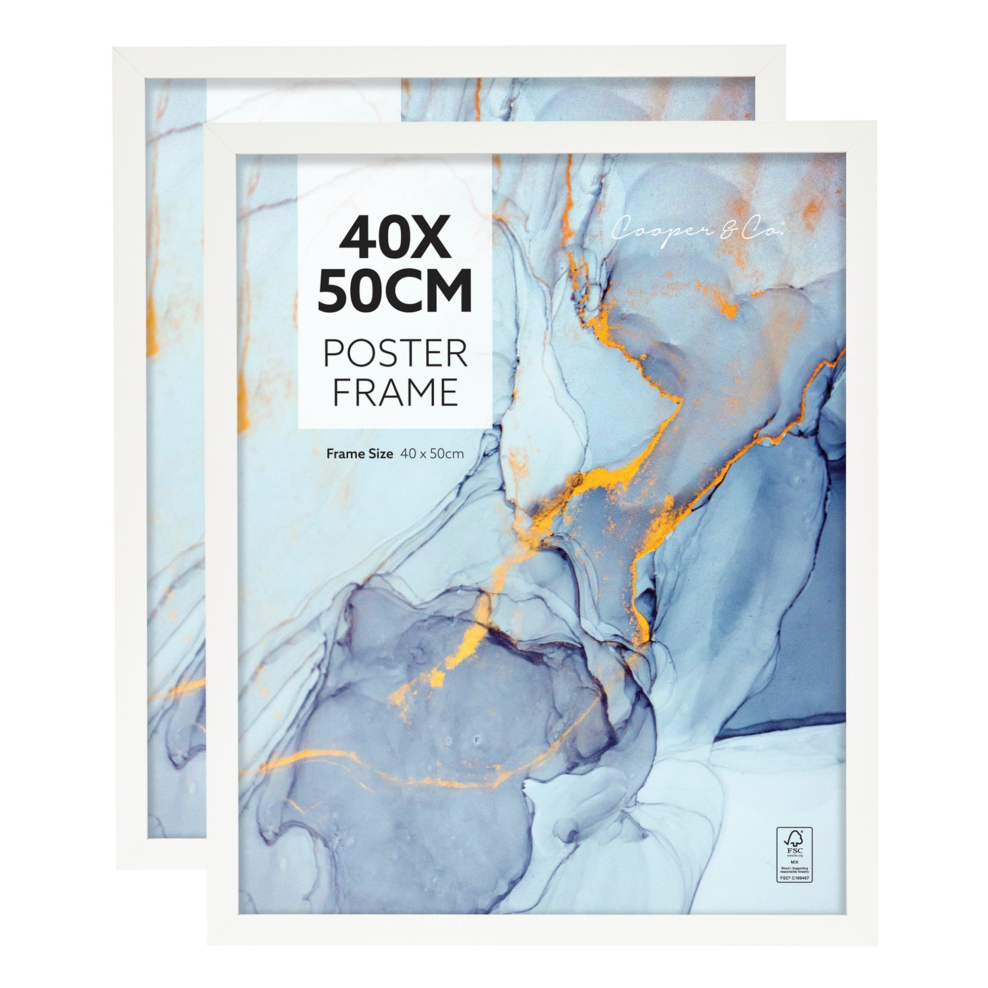 Set of 2 40x50cm Poster Photo Frames