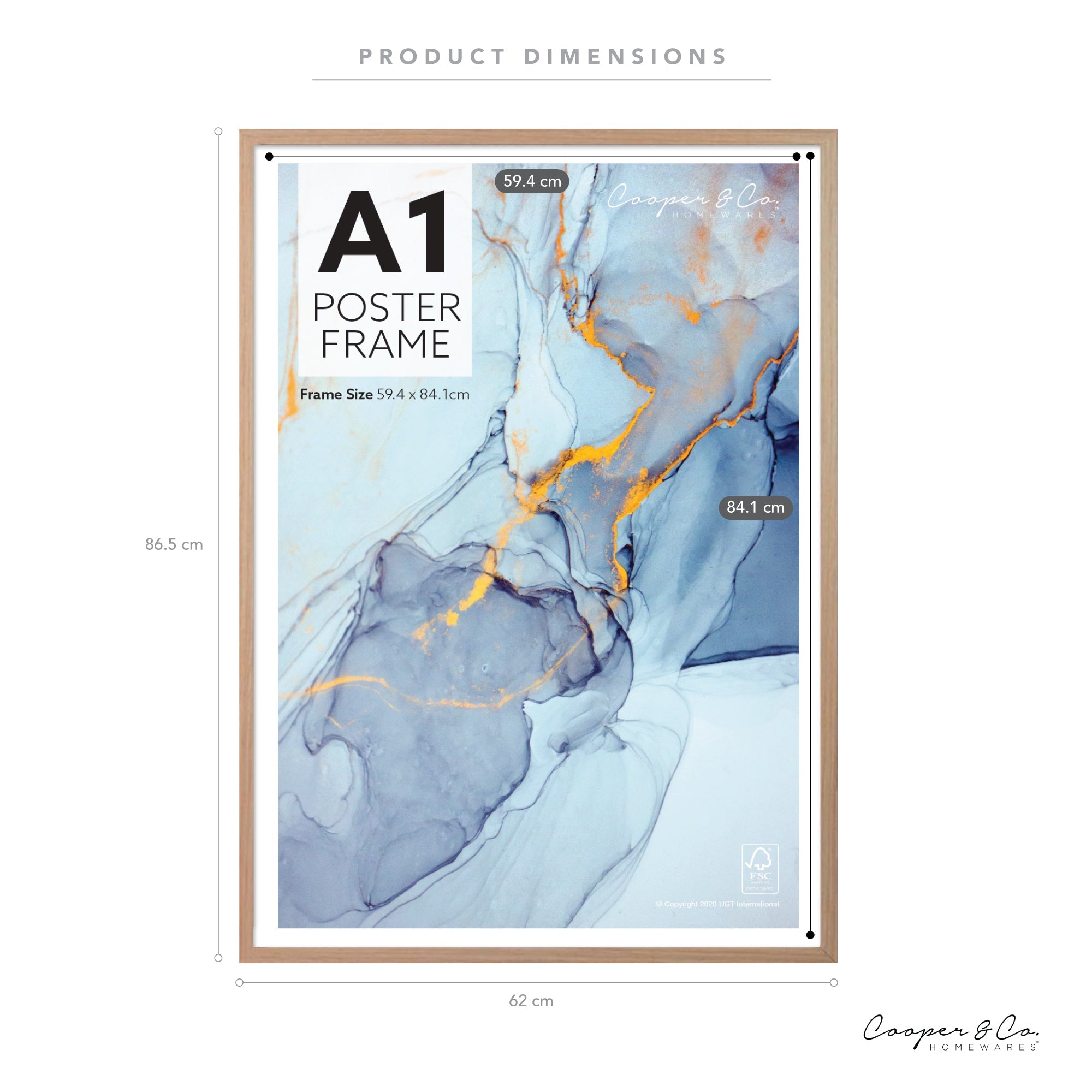 Set of 2 A1 Poster Photo Frames