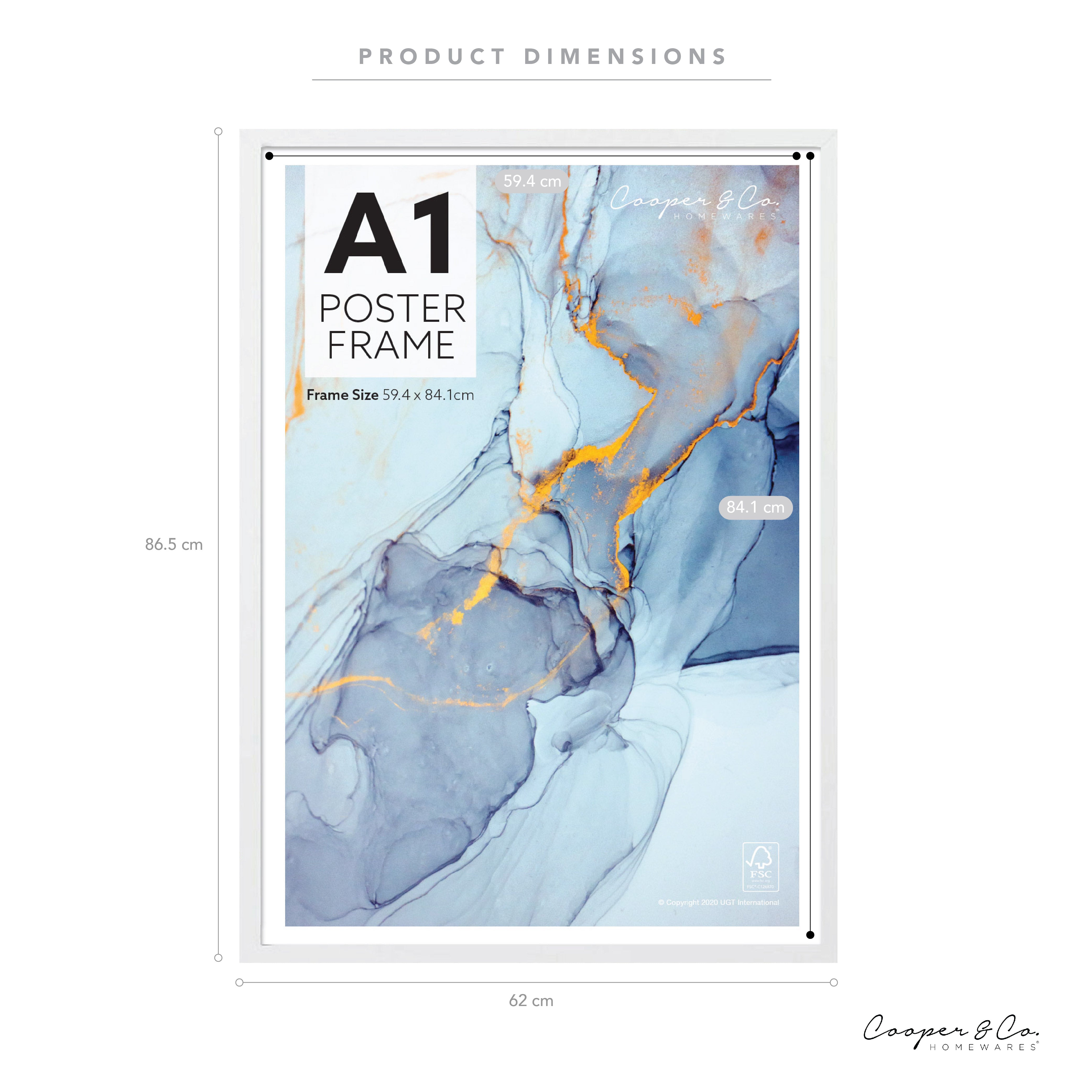 Set of 2 A1 Poster Photo Frames