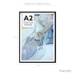 Set of 2 A2 Poster Photo Frames