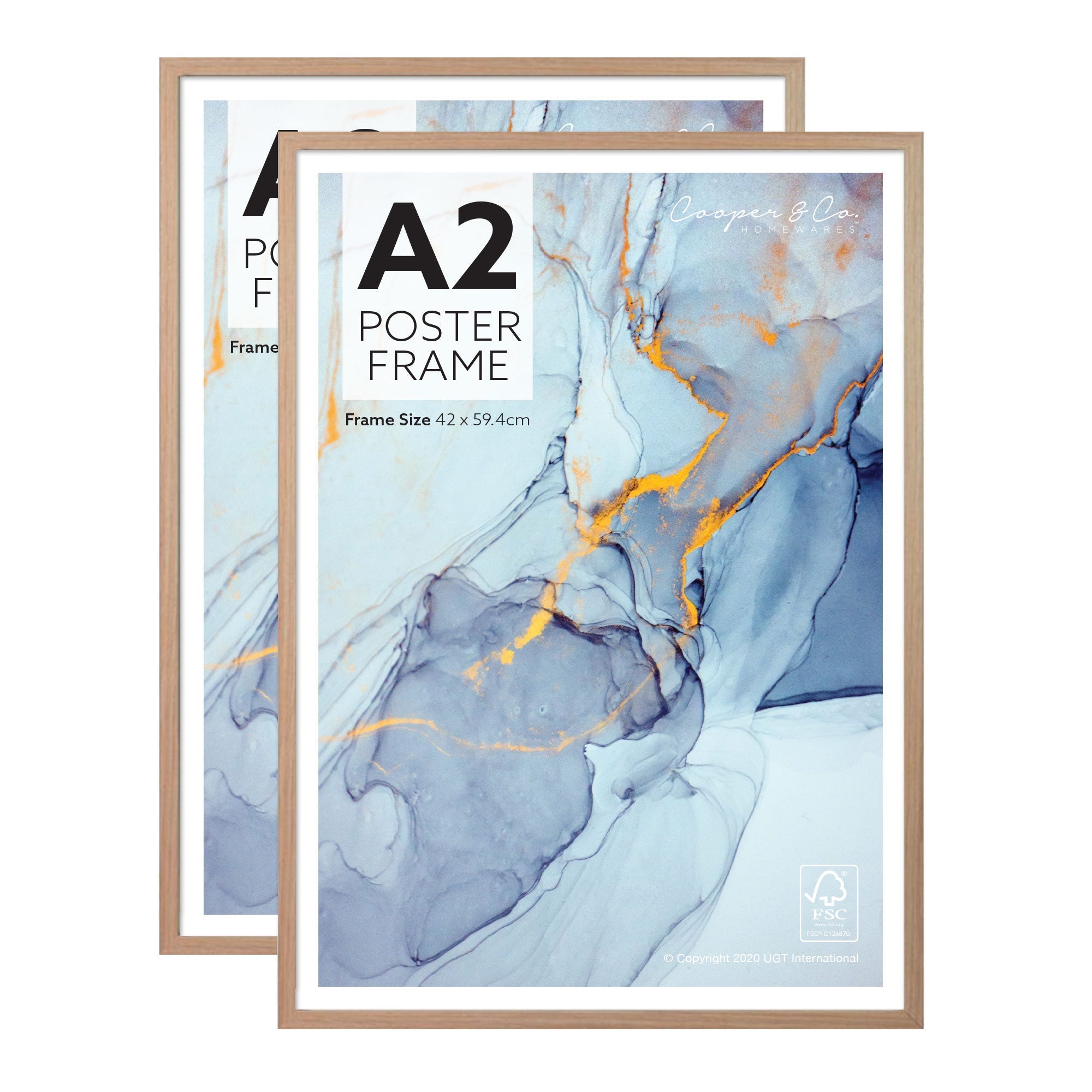 Set of 2 A2 Poster Photo Frames