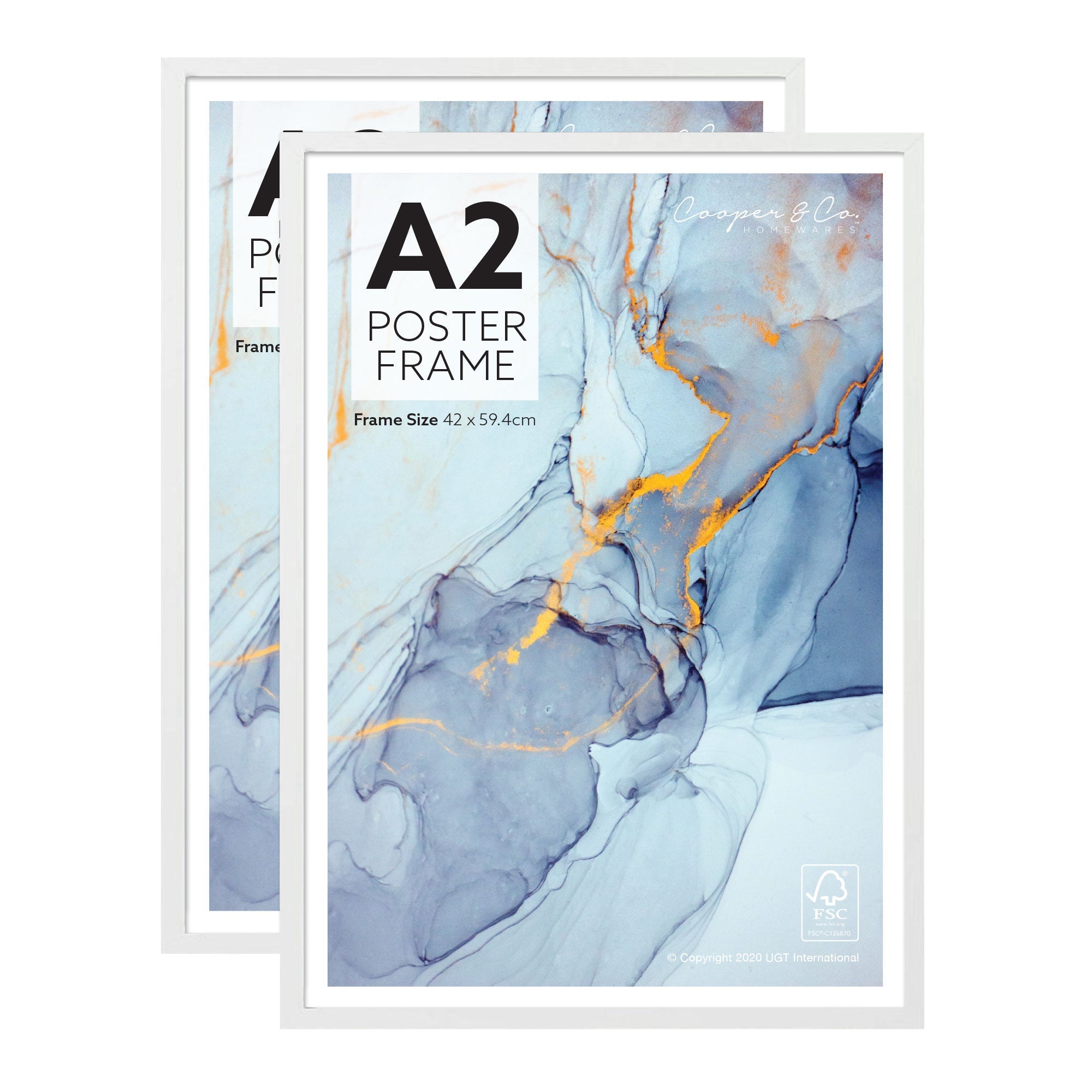 Set of 2 A2 Poster Photo Frames