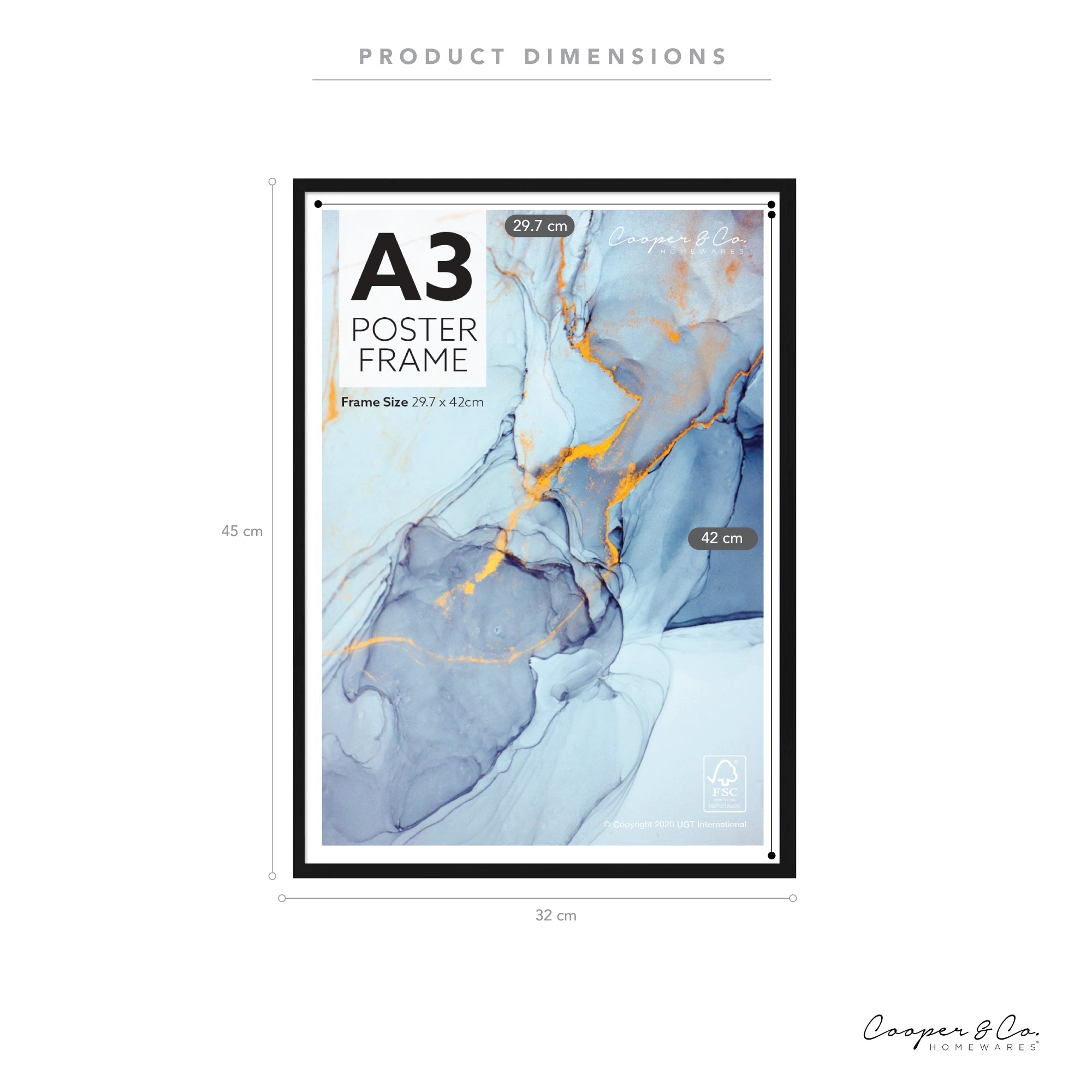 Set of 2 A3 Poster Photo Frames