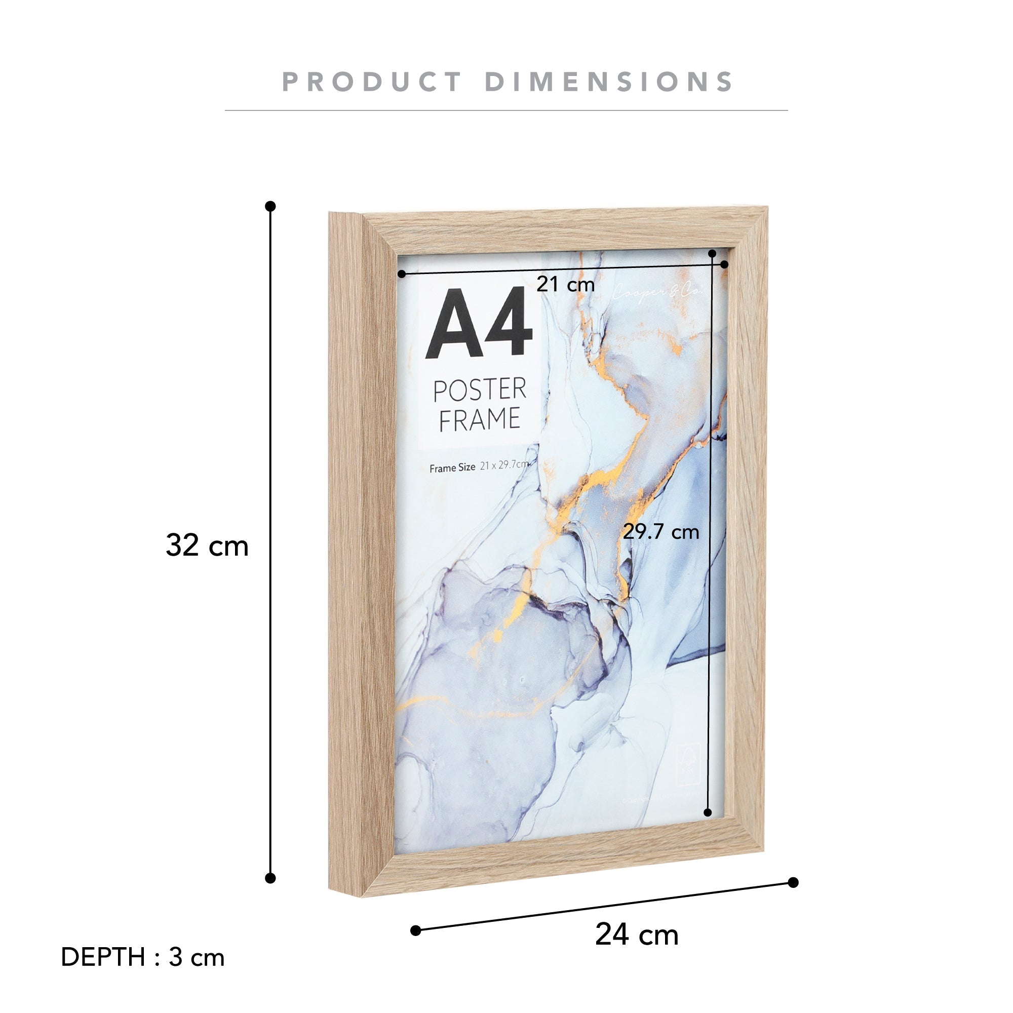 Set of 2 A4 Poster Photo Frames