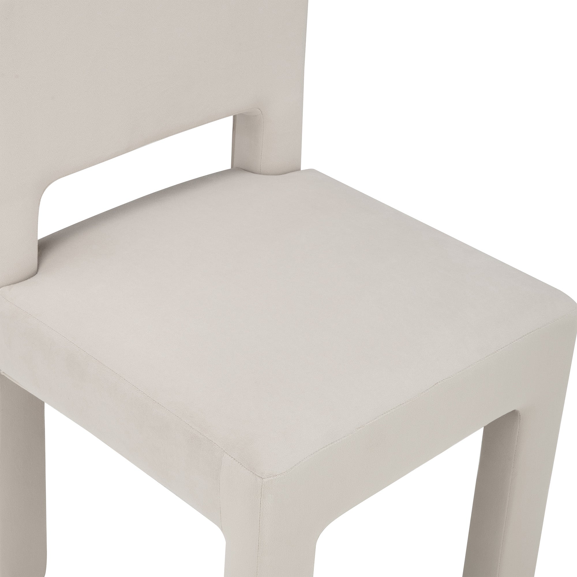 Claude Set of 2 Dining Chairs Beige Velvet