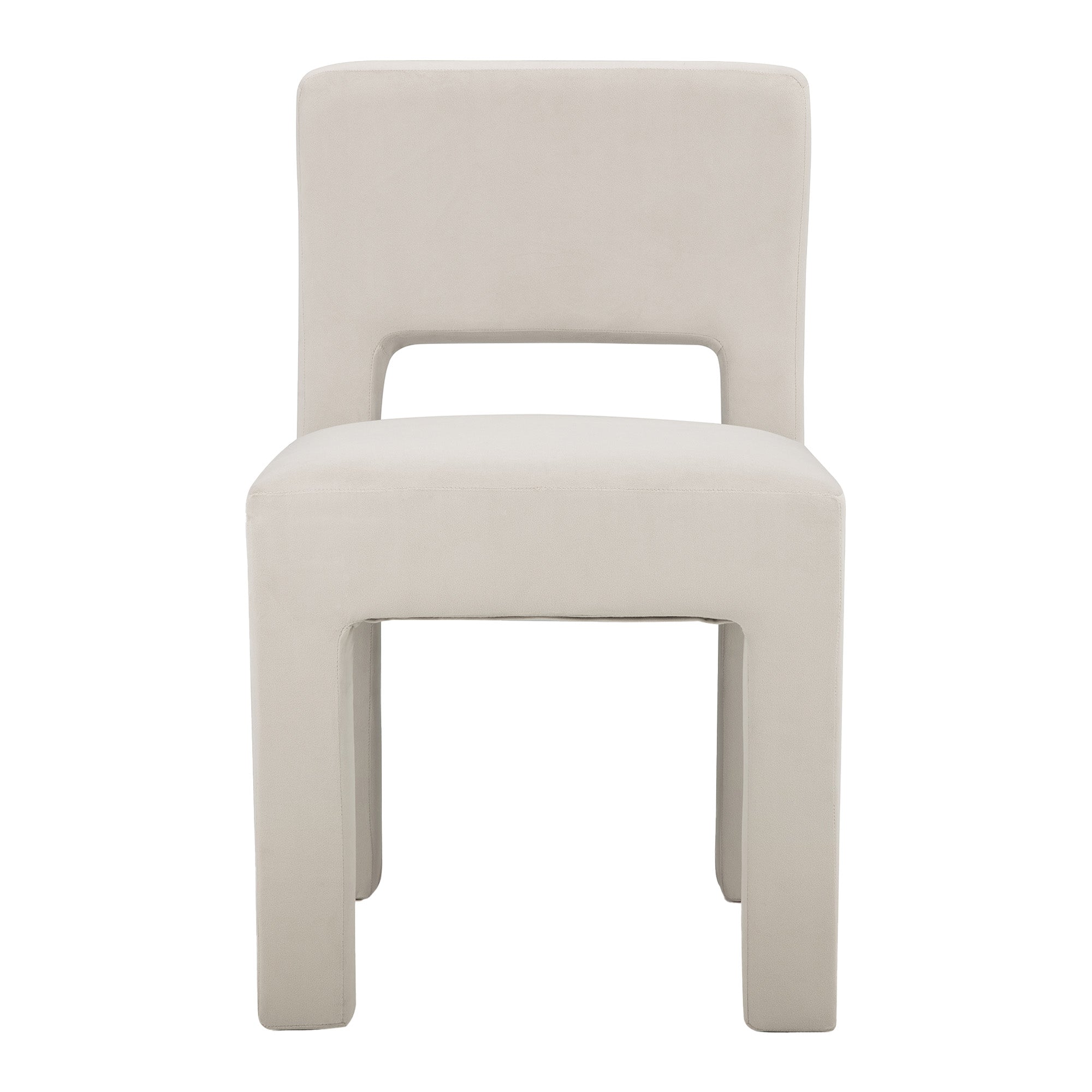 Claude Set of 2 Dining Chairs Beige Velvet