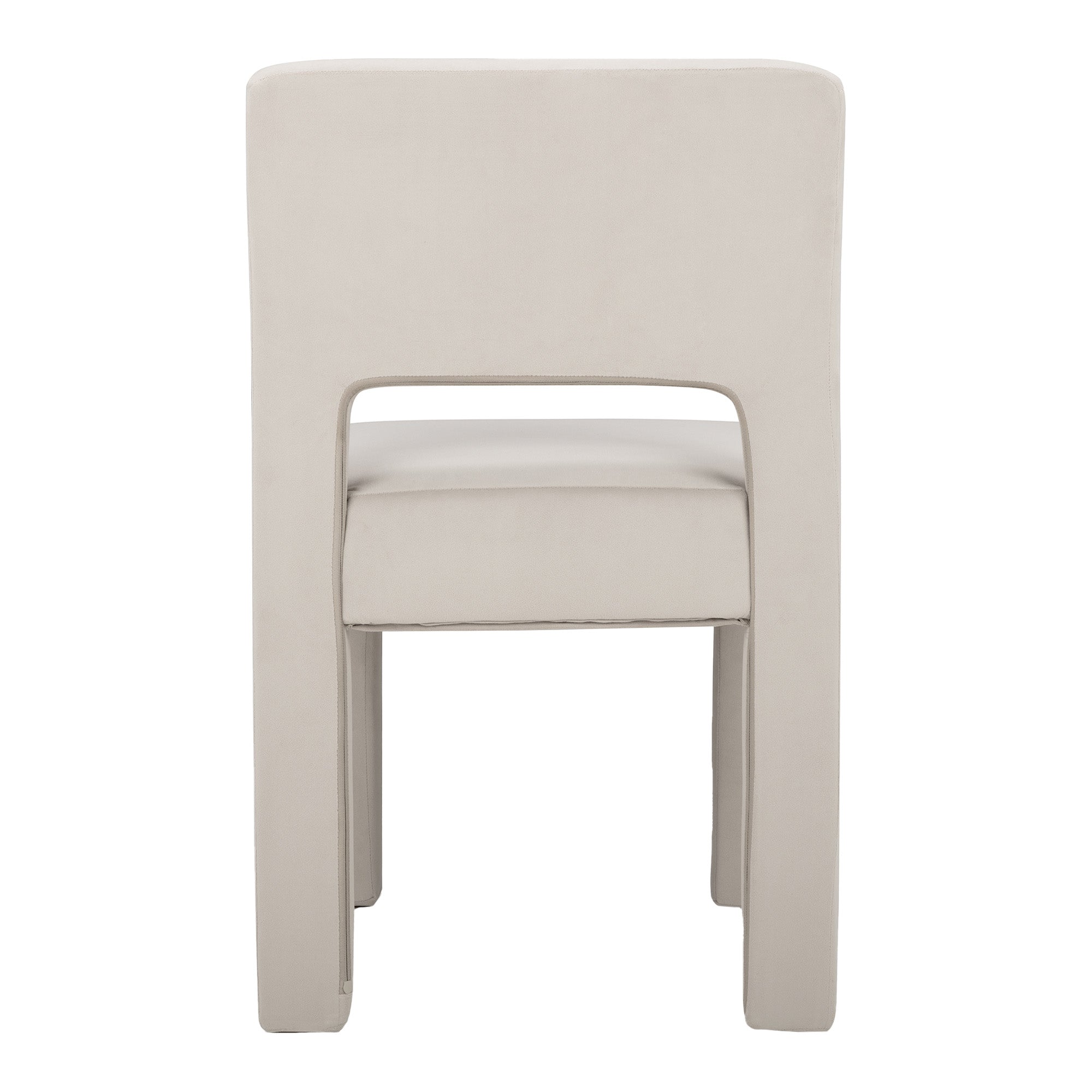 Claude Set of 2 Dining Chairs Beige Velvet