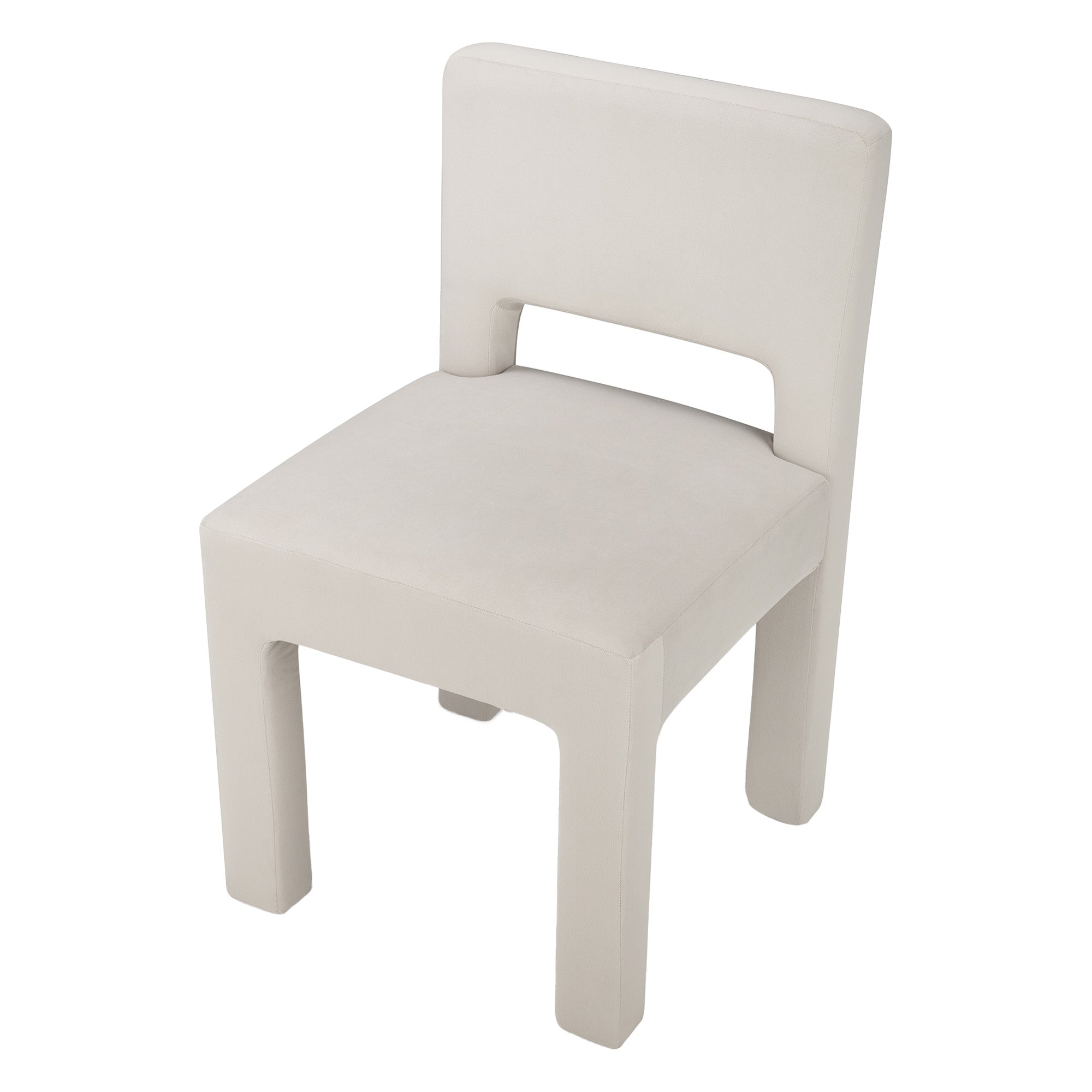 Claude Set of 2 Dining Chairs Beige Velvet