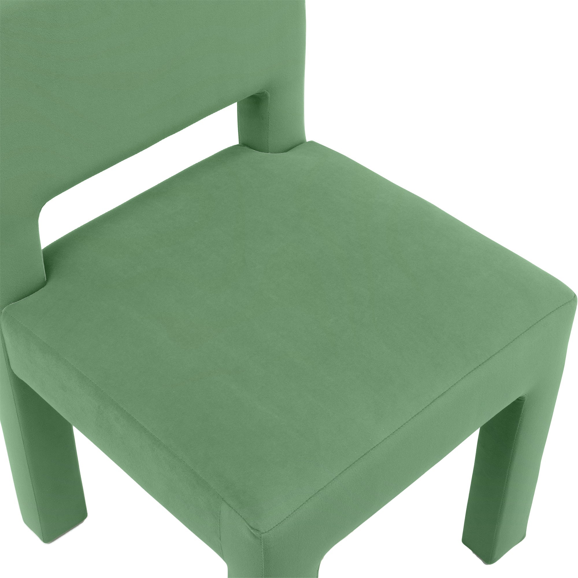 Claude Set of 2 Dining Chairs Green Velvet