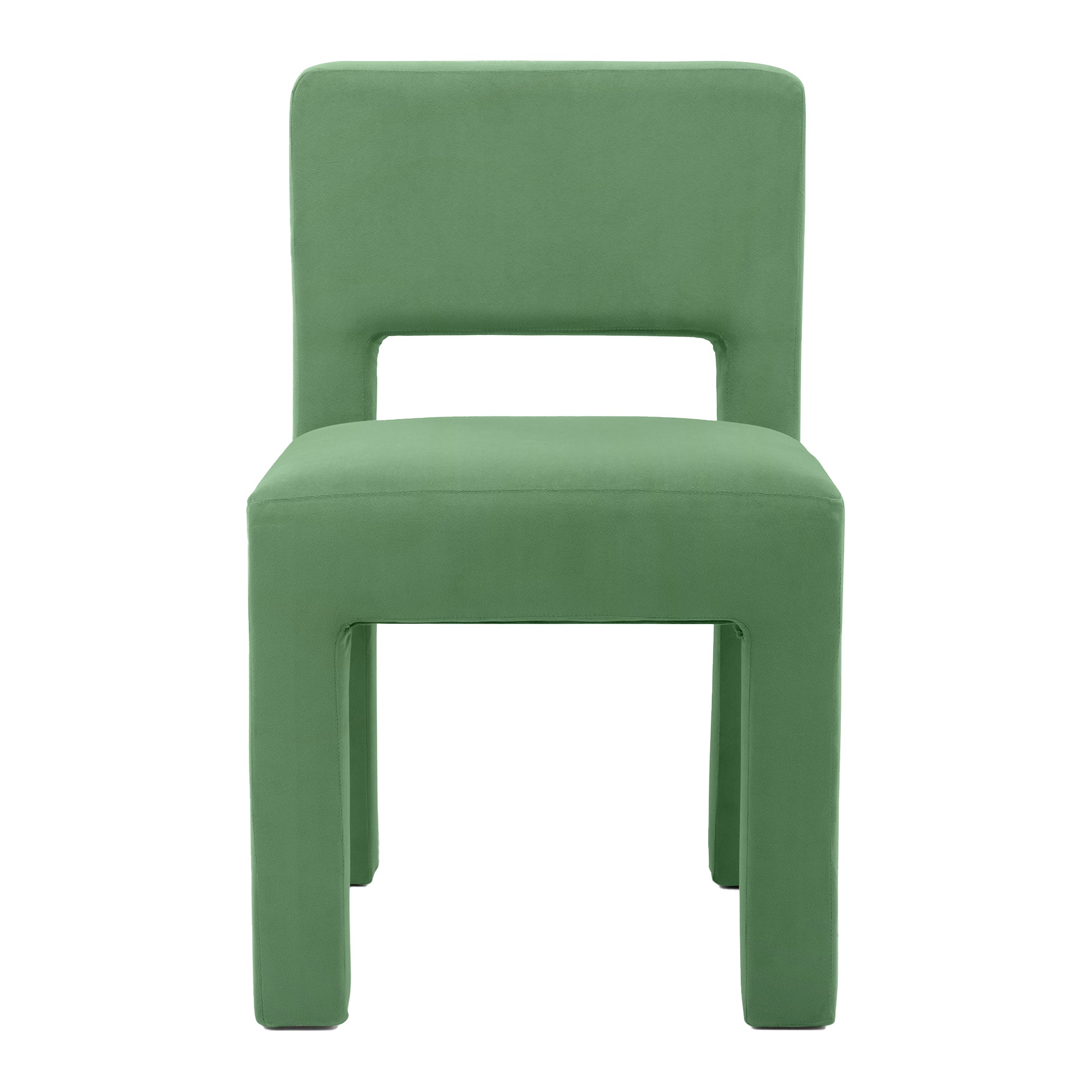 Claude Set of 4 Dining Chairs Green Velvet