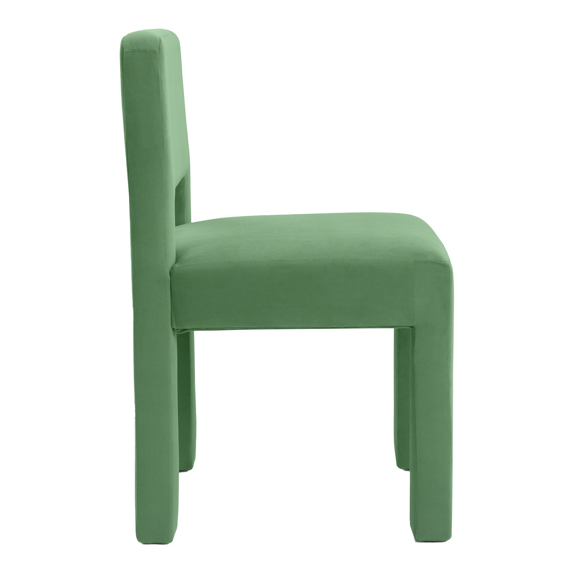 Claude Set of 2 Dining Chairs Green Velvet