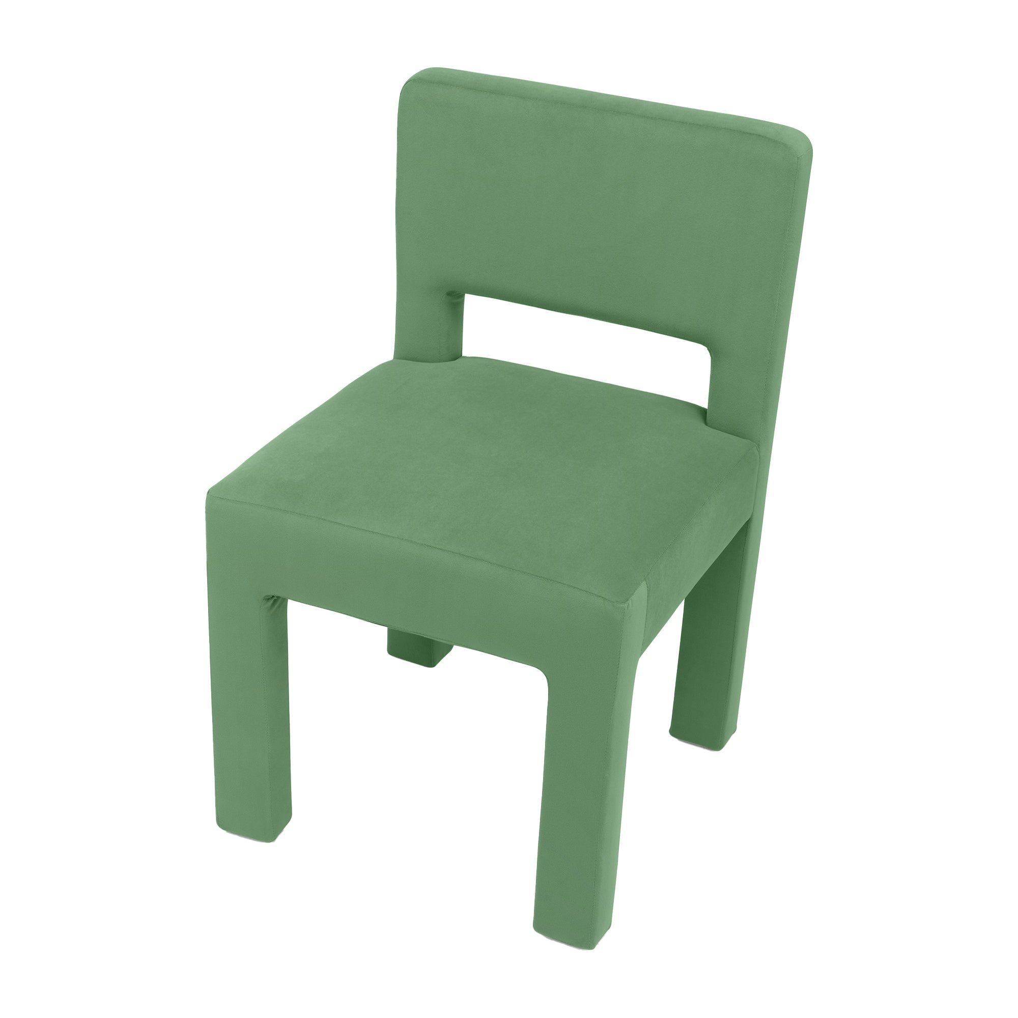 Claude Set of 4 Dining Chairs Green Velvet