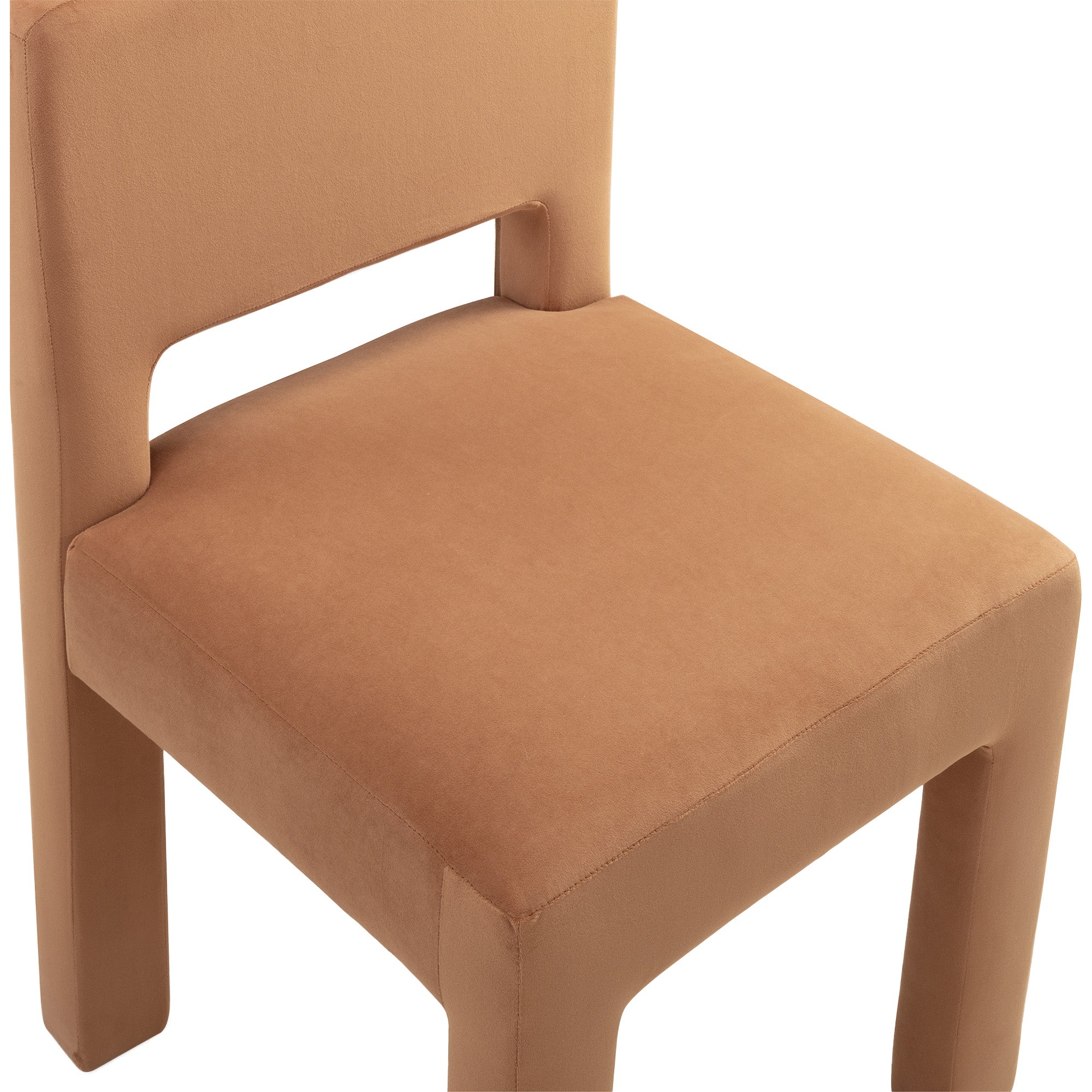 Claude Set of 2 Dining Chairs Rust Velvet