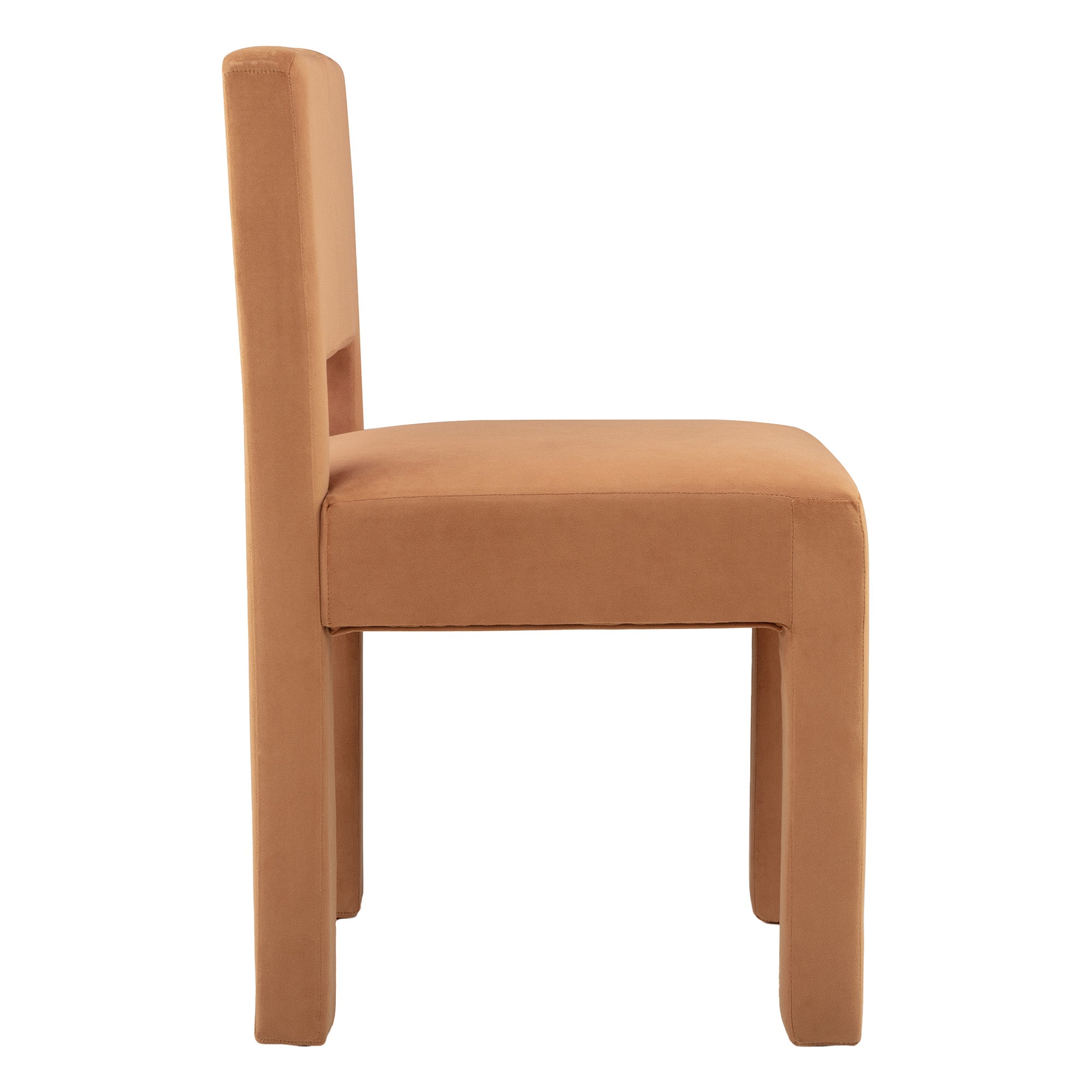 Claude Set of 2 Dining Chairs Rust Velvet