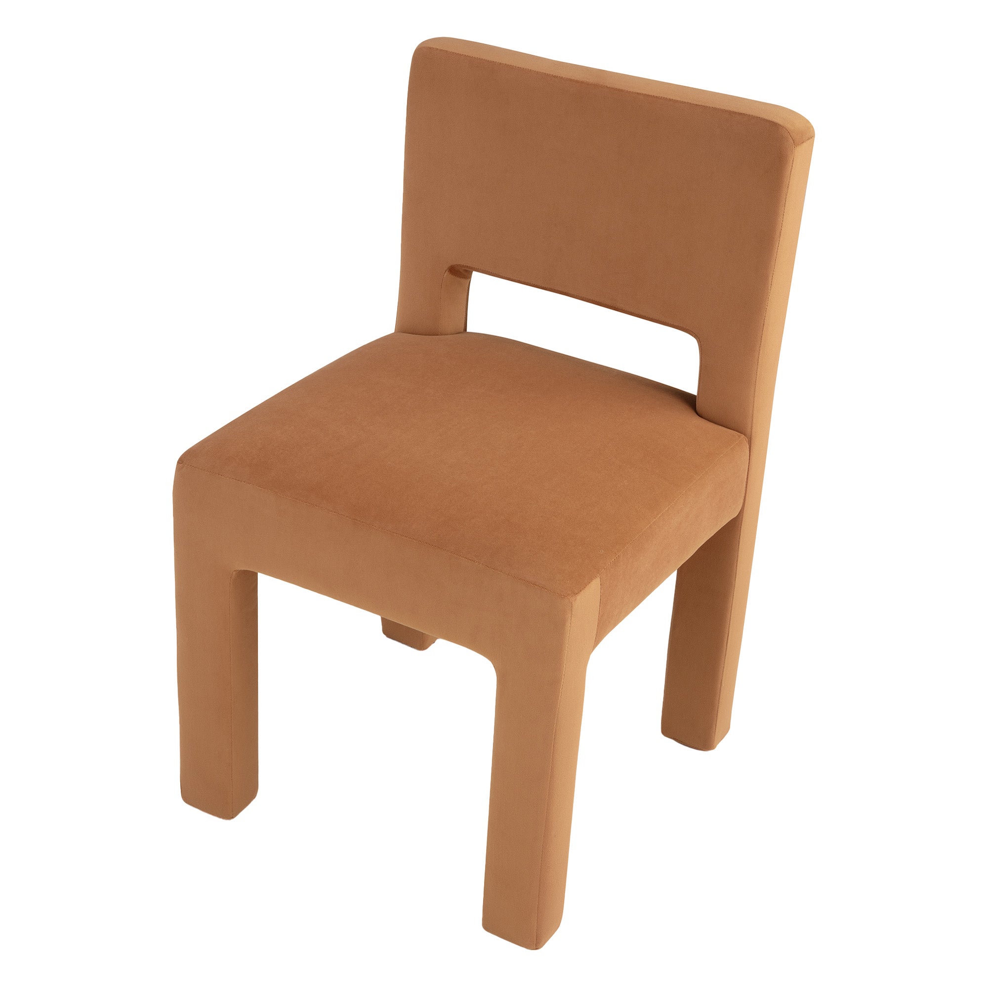 Claude Set of 4 Dining Chairs Rust Velvet