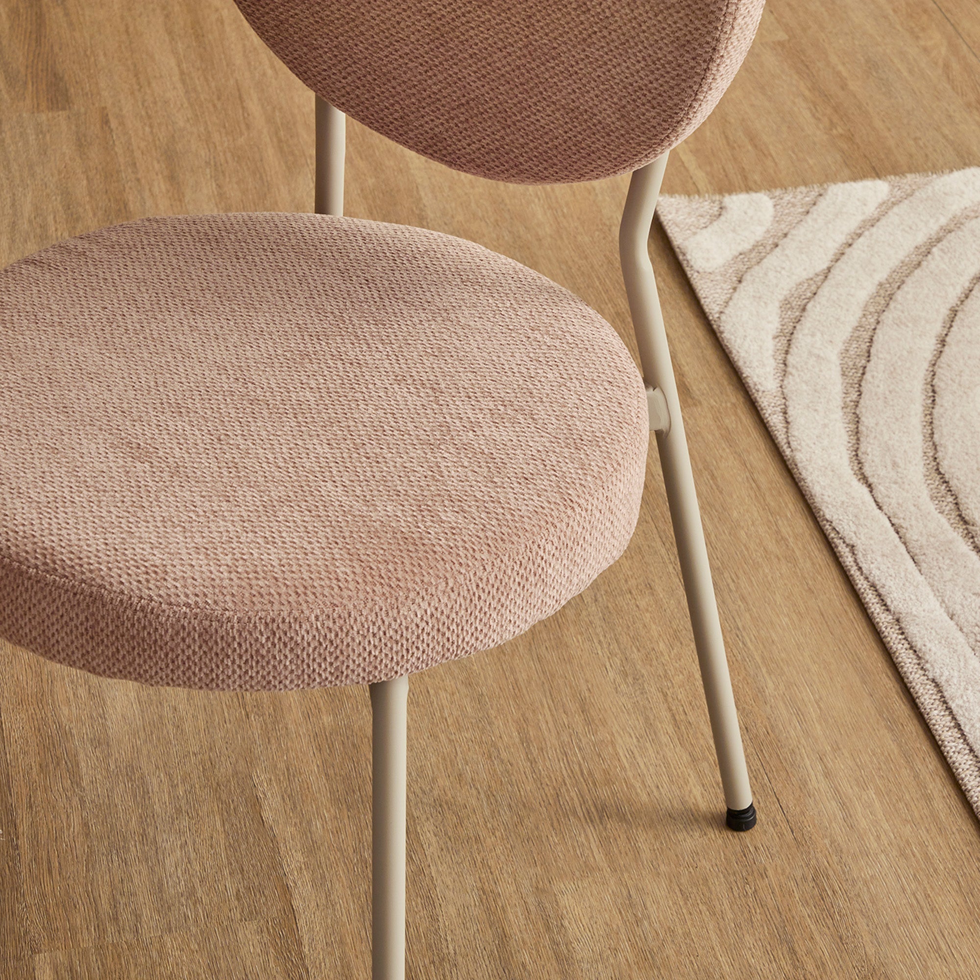 Dora Set of 2 Dining Chairs Pink and Grey
