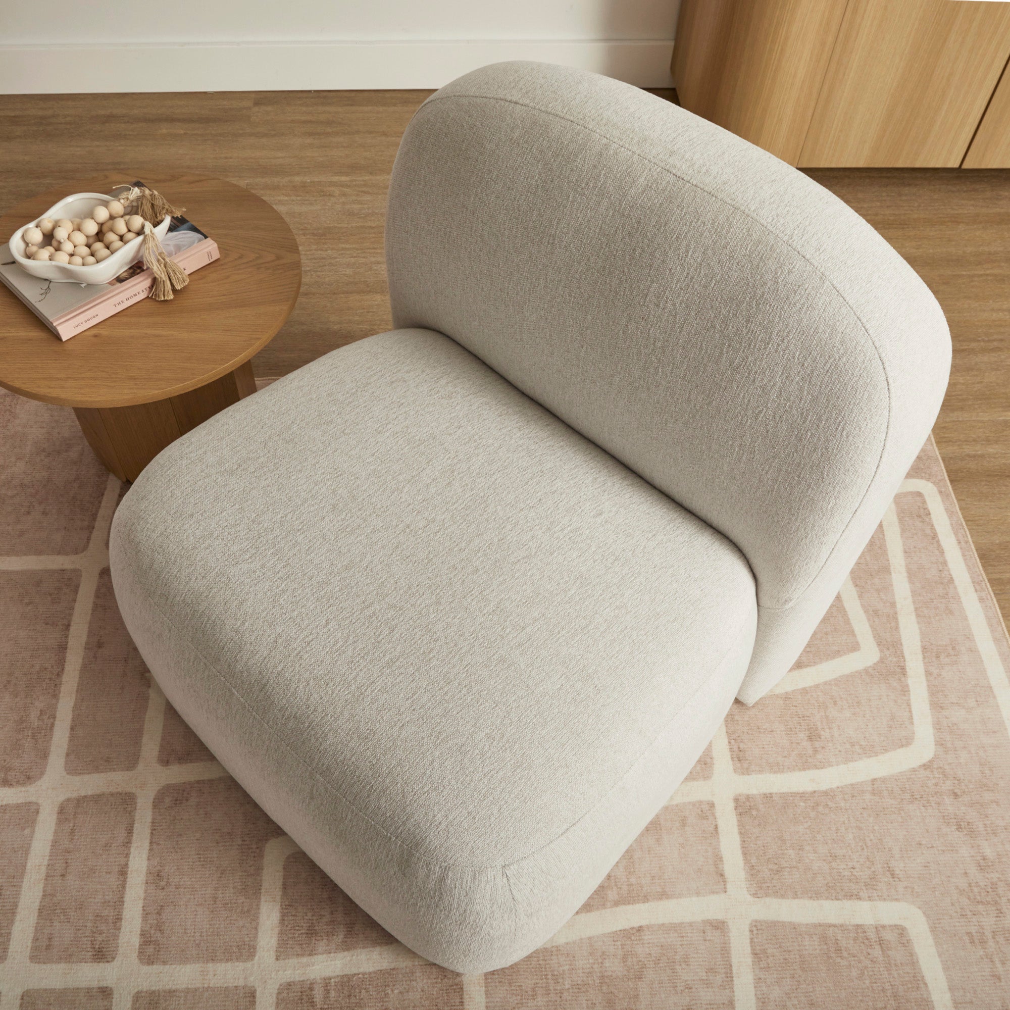 Luca Block Accent Chair Cream