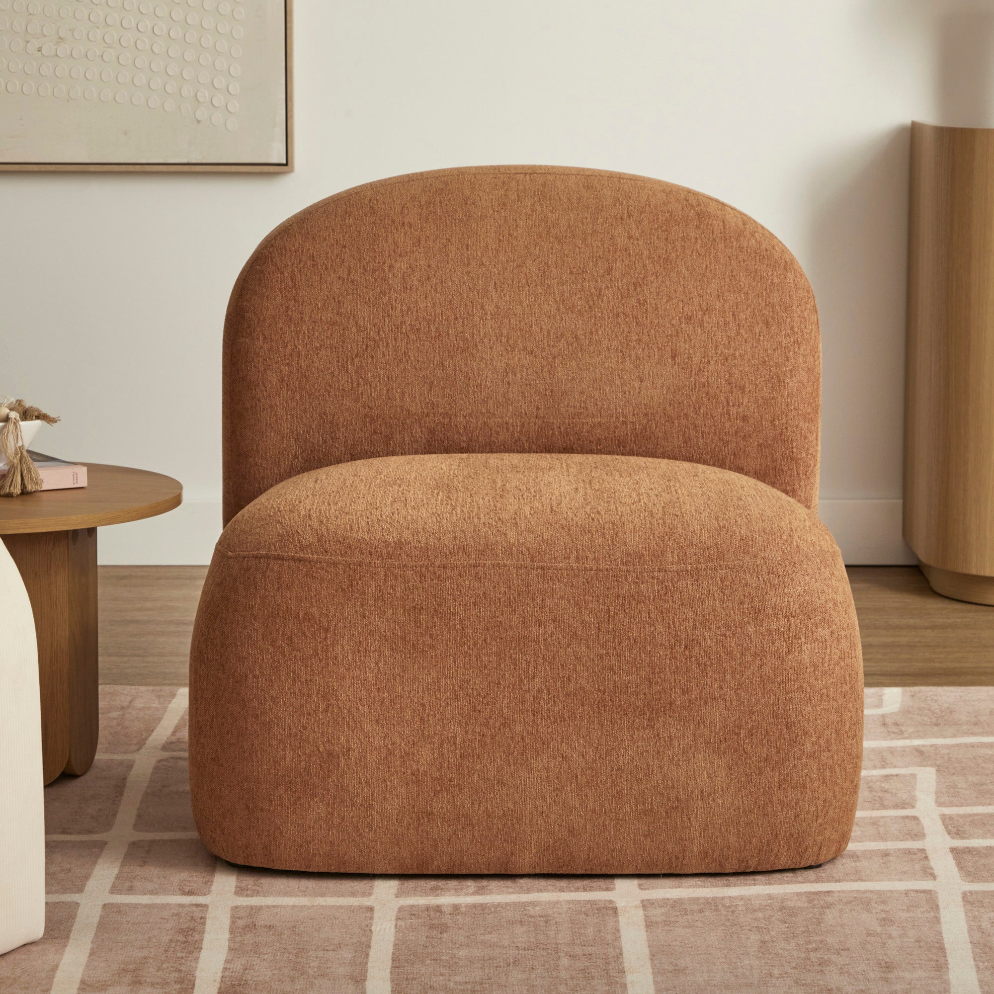 Luca Block Accent Chair Pumpkin (Set of 2)