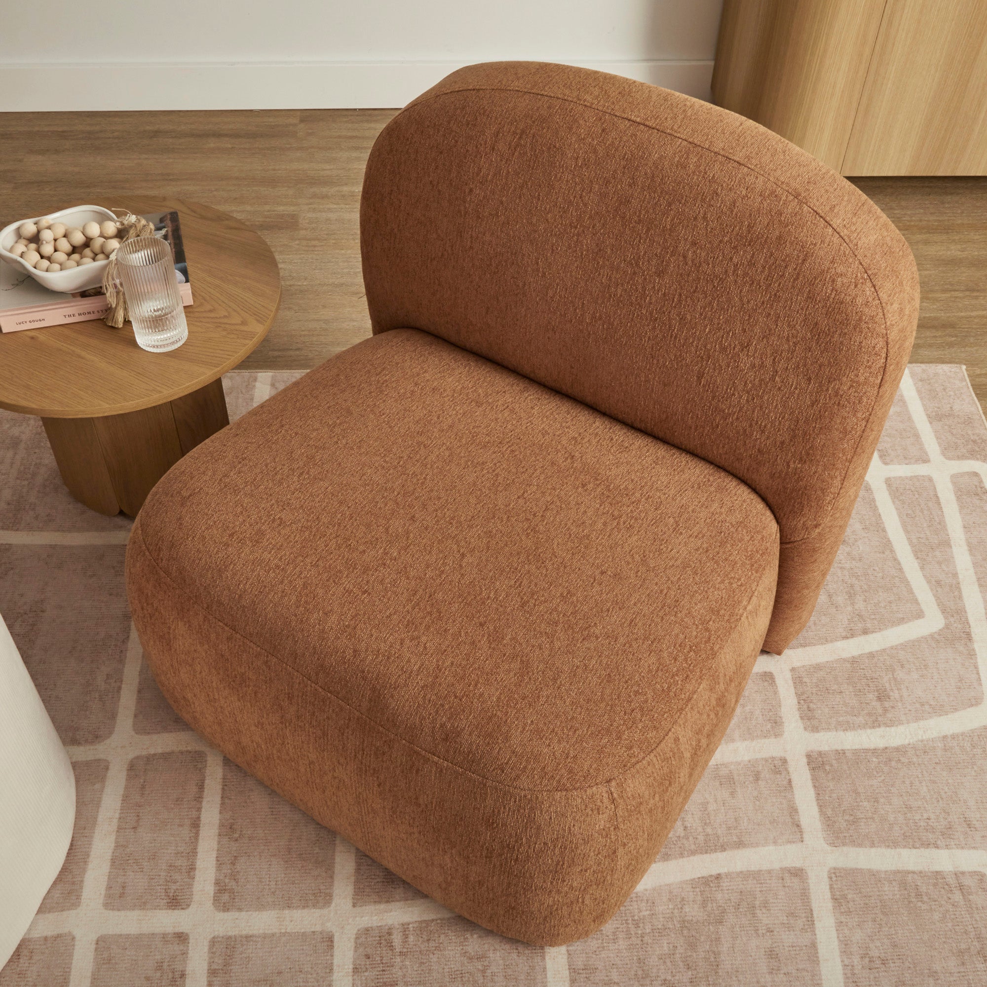Luca Block Accent Chair Pumpkin