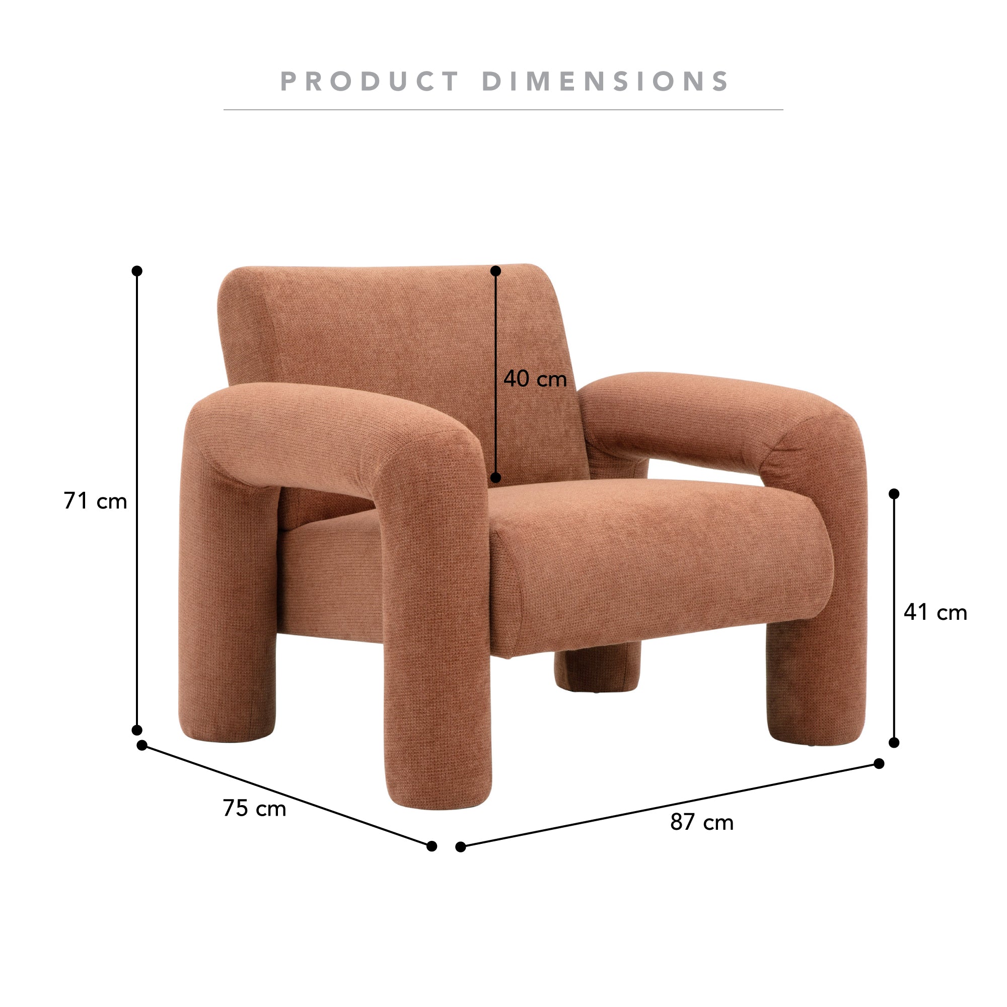Matilda Armchair Rust