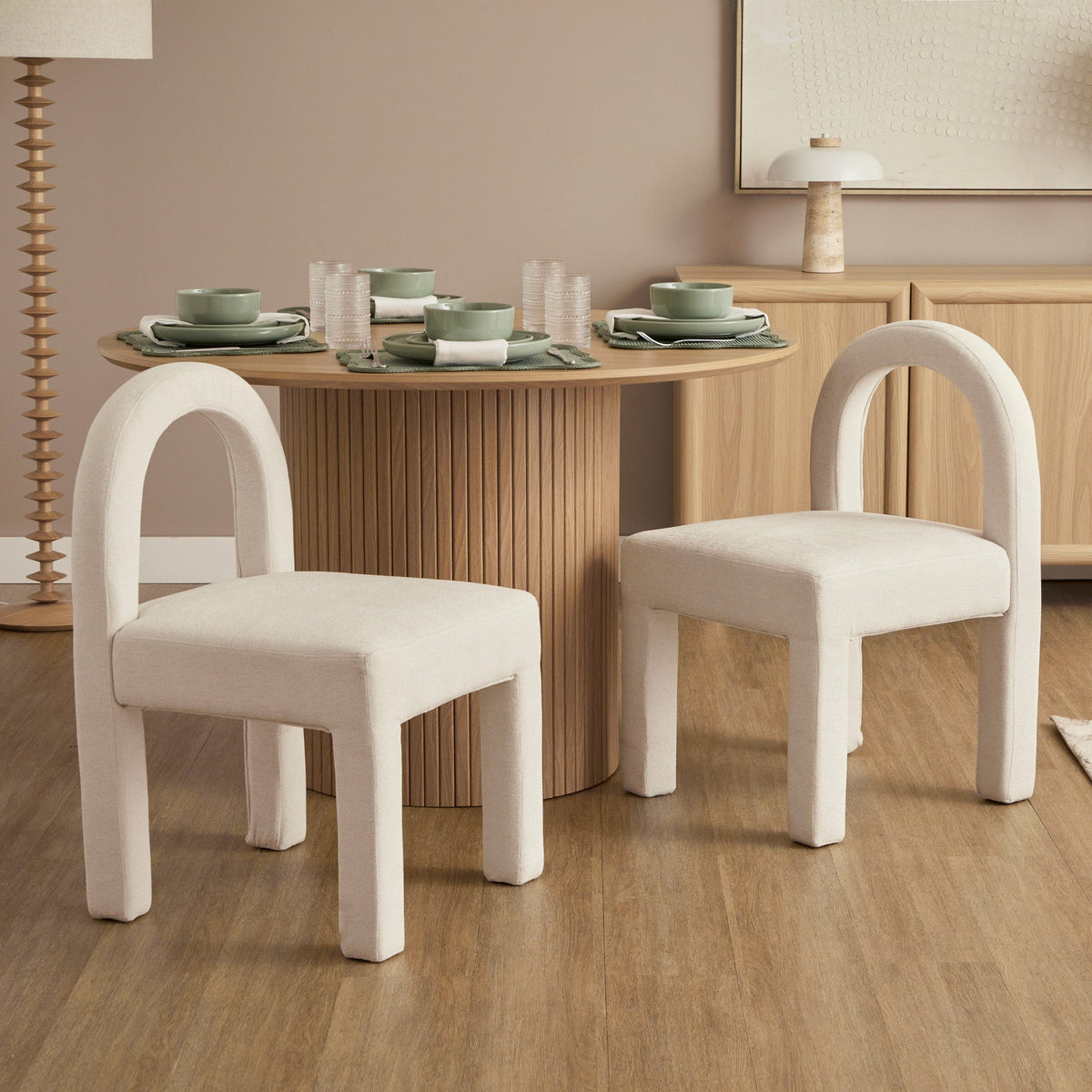 Alexis Set of 2 Dining Chairs Cream