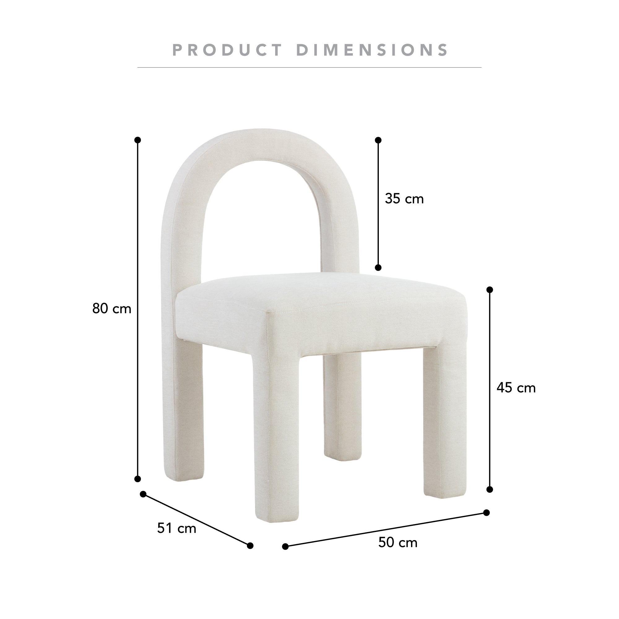 Alexis Set of 2 Dining Chairs Cream