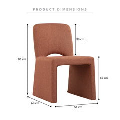 Set of 2 Madrid Dining Chairs Cinnamon