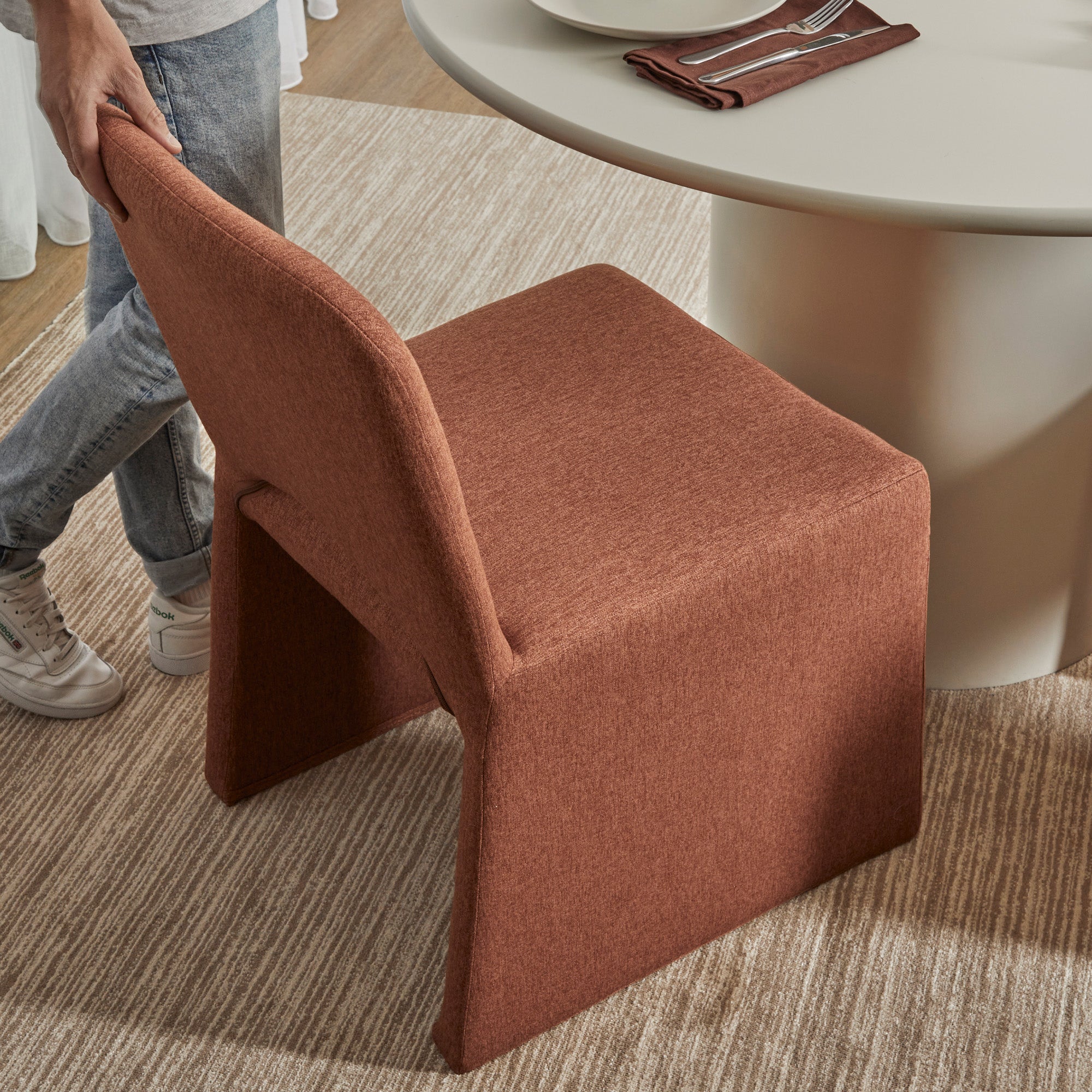 Set of 2 Madrid Dining Chairs Cinnamon