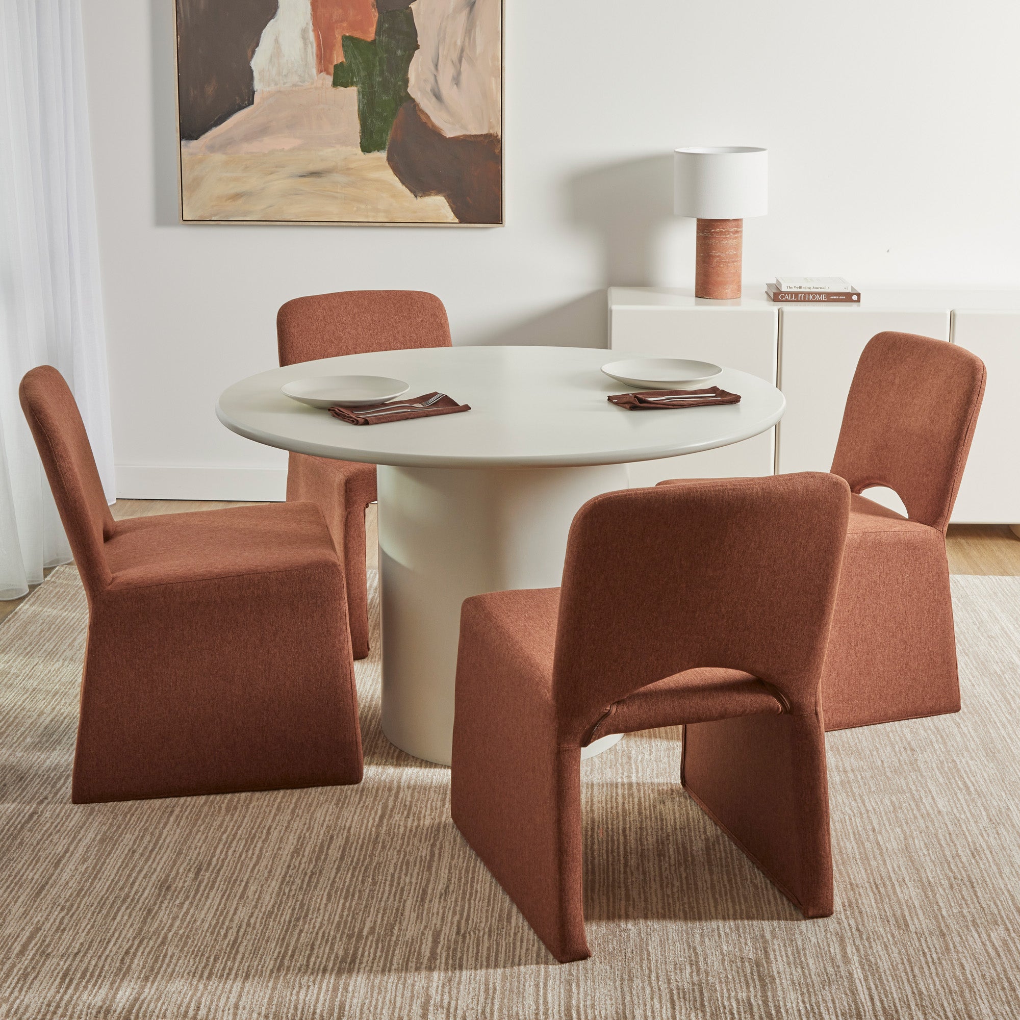 Set of 2 Madrid Dining Chairs Cinnamon