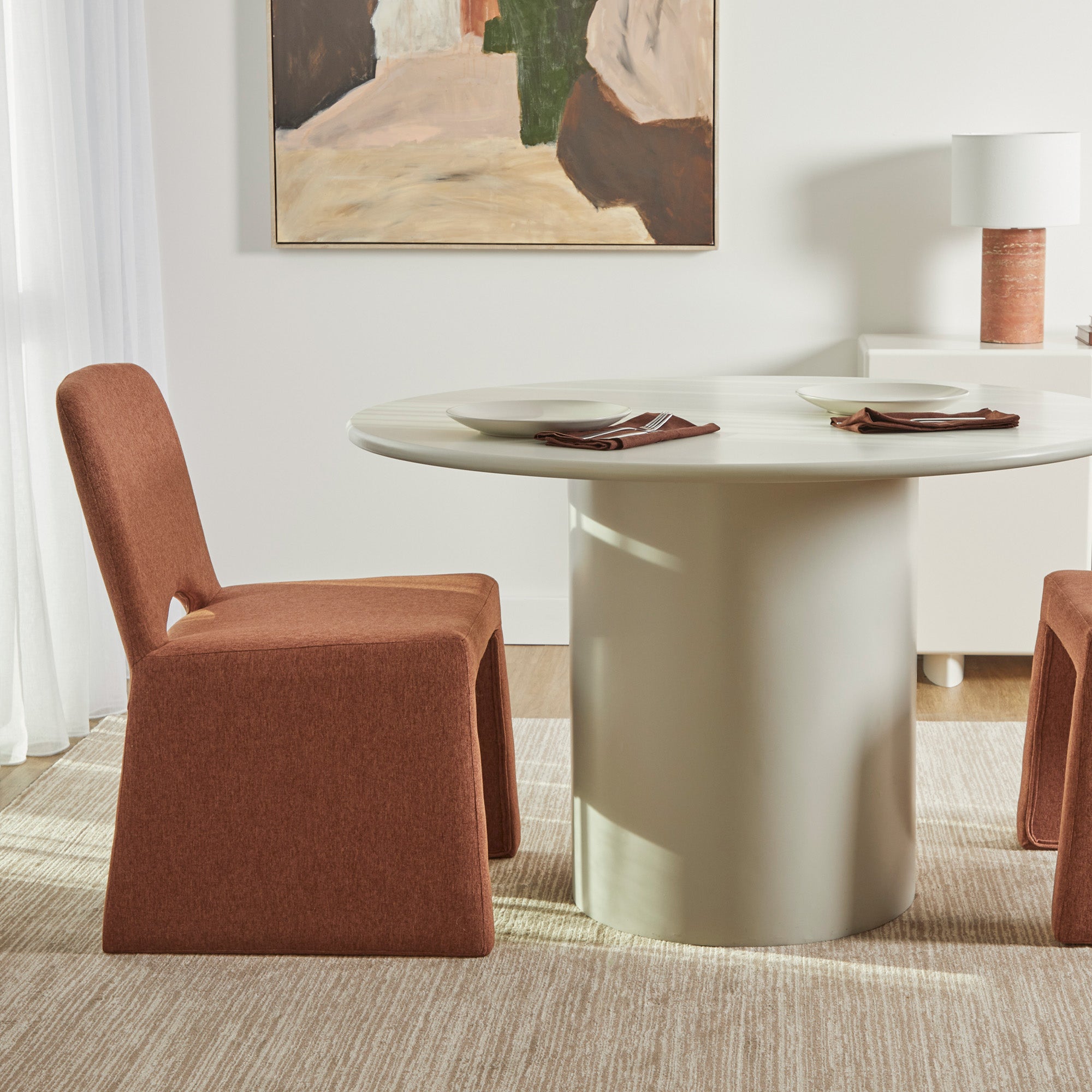 Set of 2 Madrid Dining Chairs Cinnamon