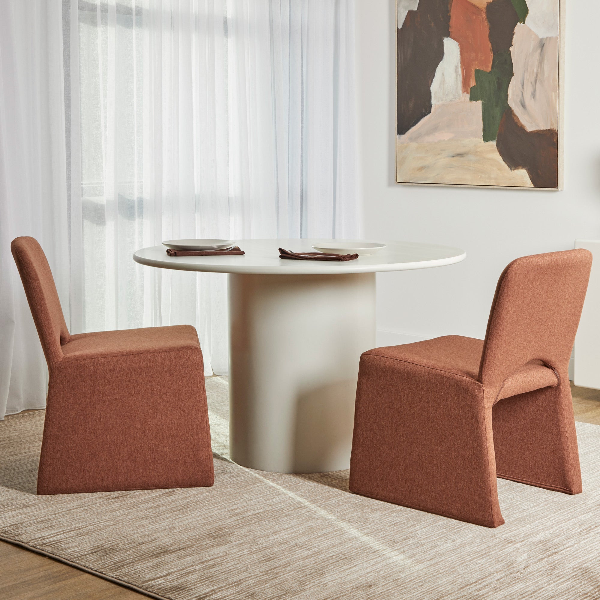 Set of 2 Madrid Dining Chairs Cinnamon
