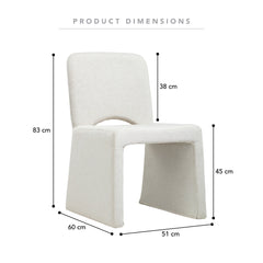 Set of 2 Madrid Dining Chairs Natural