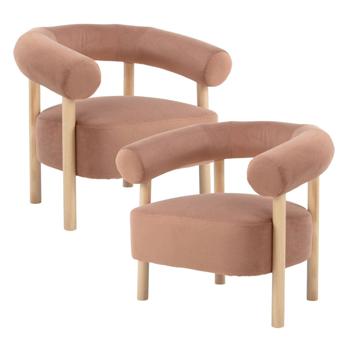 Nadia Armchair Rust (Set of 2)