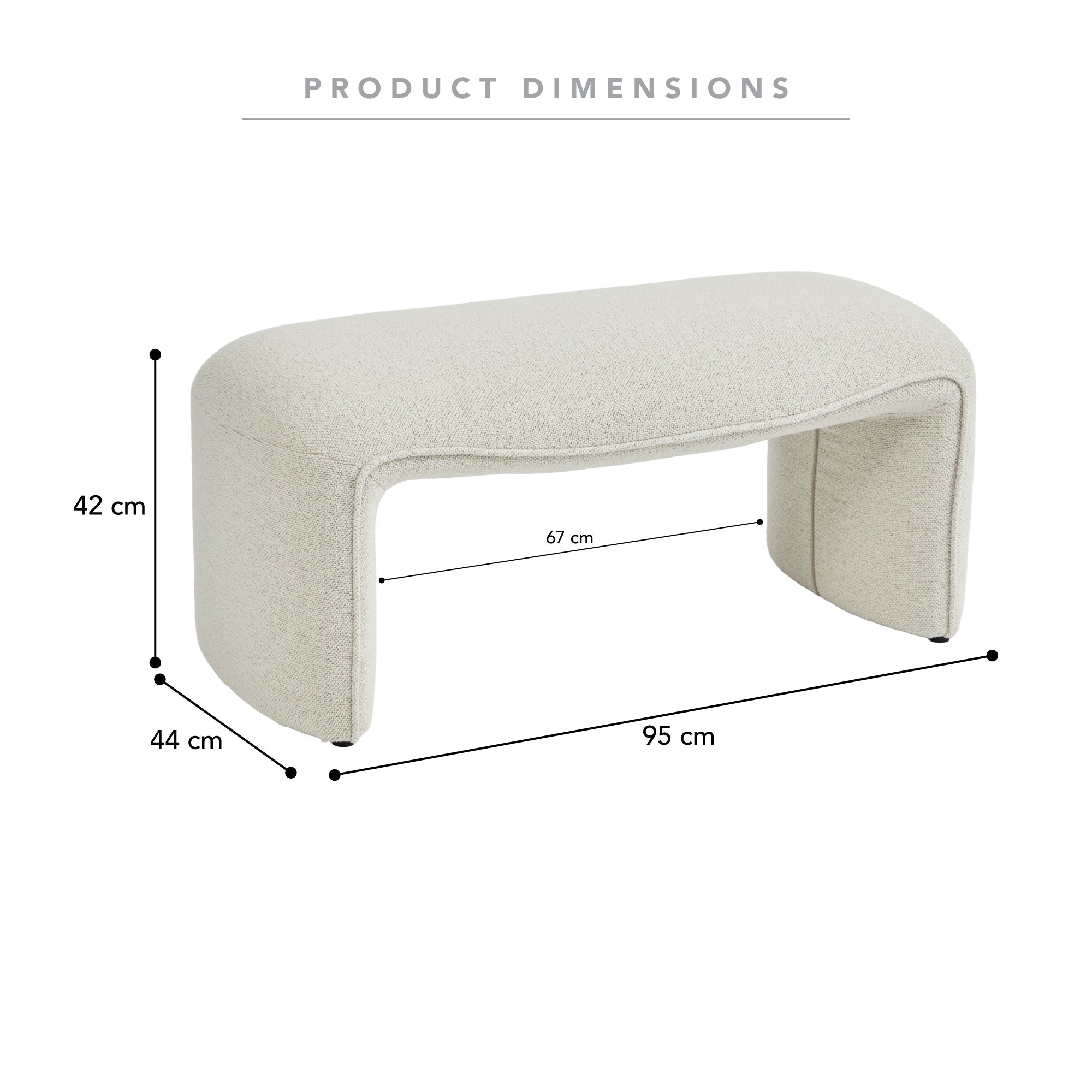 Rosie Ottoman Bench Natural