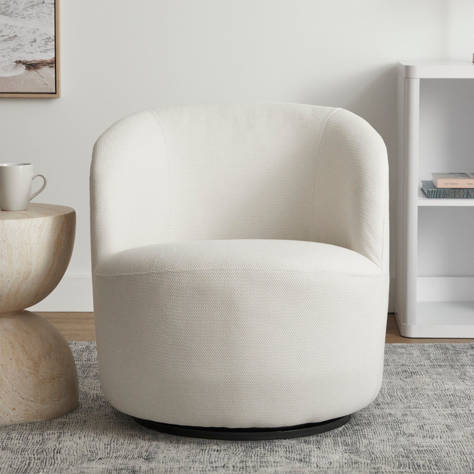 Sadie Swivel Armchair Cream