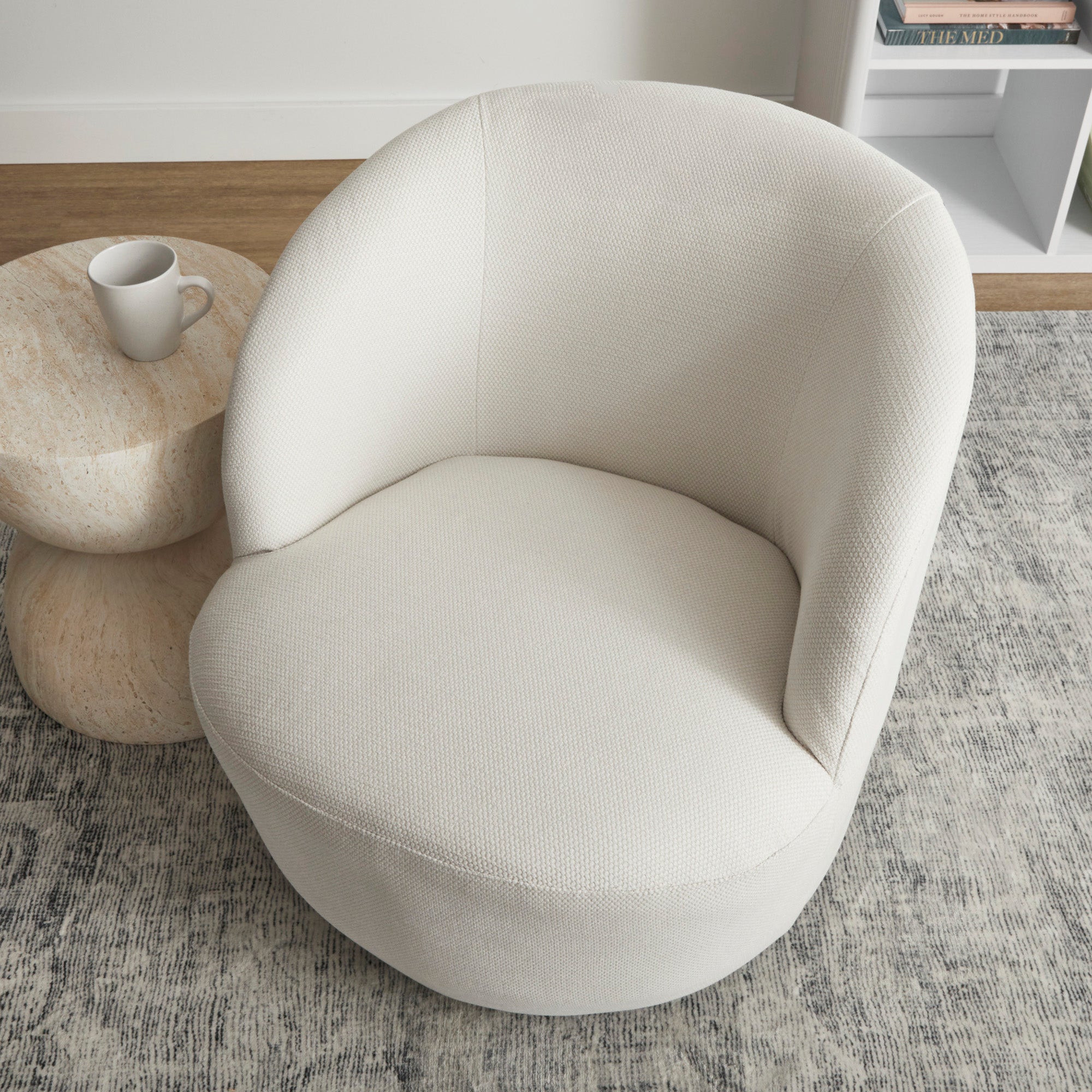 Sadie Swivel Armchair Cream (Set of 2)