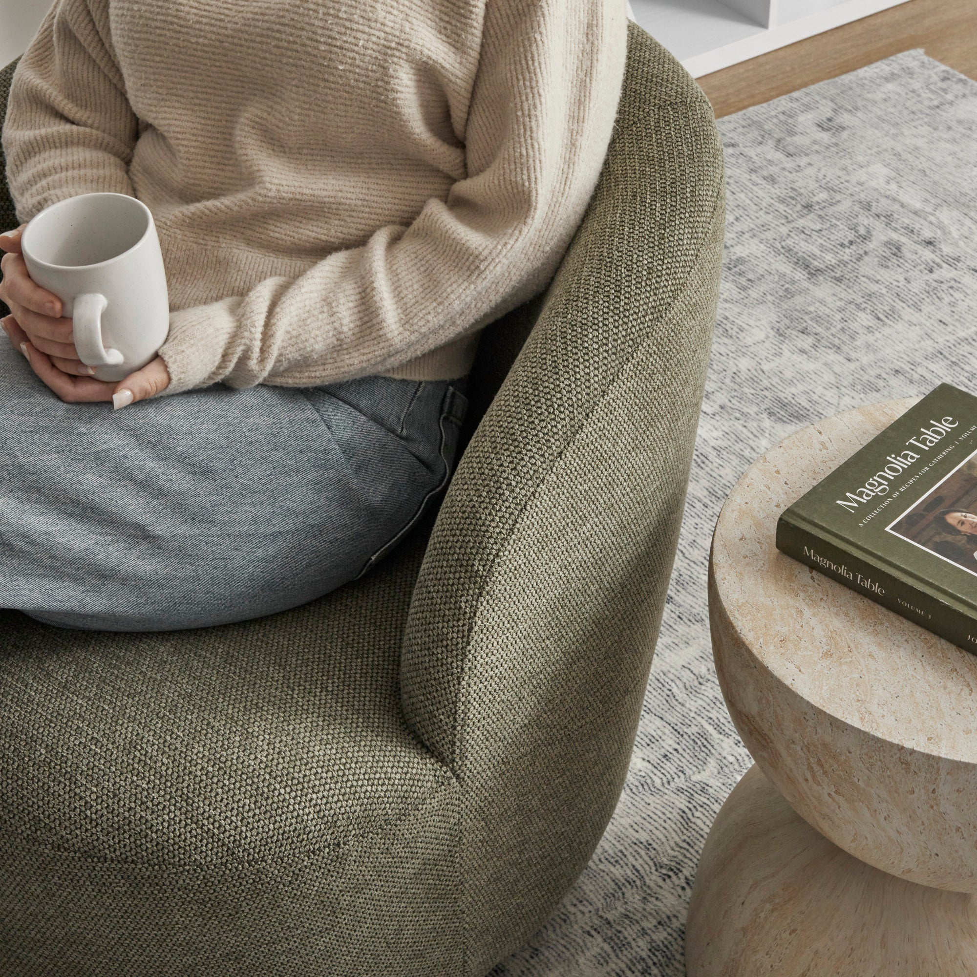 Sadie Swivel Armchair Green (Set of 2)