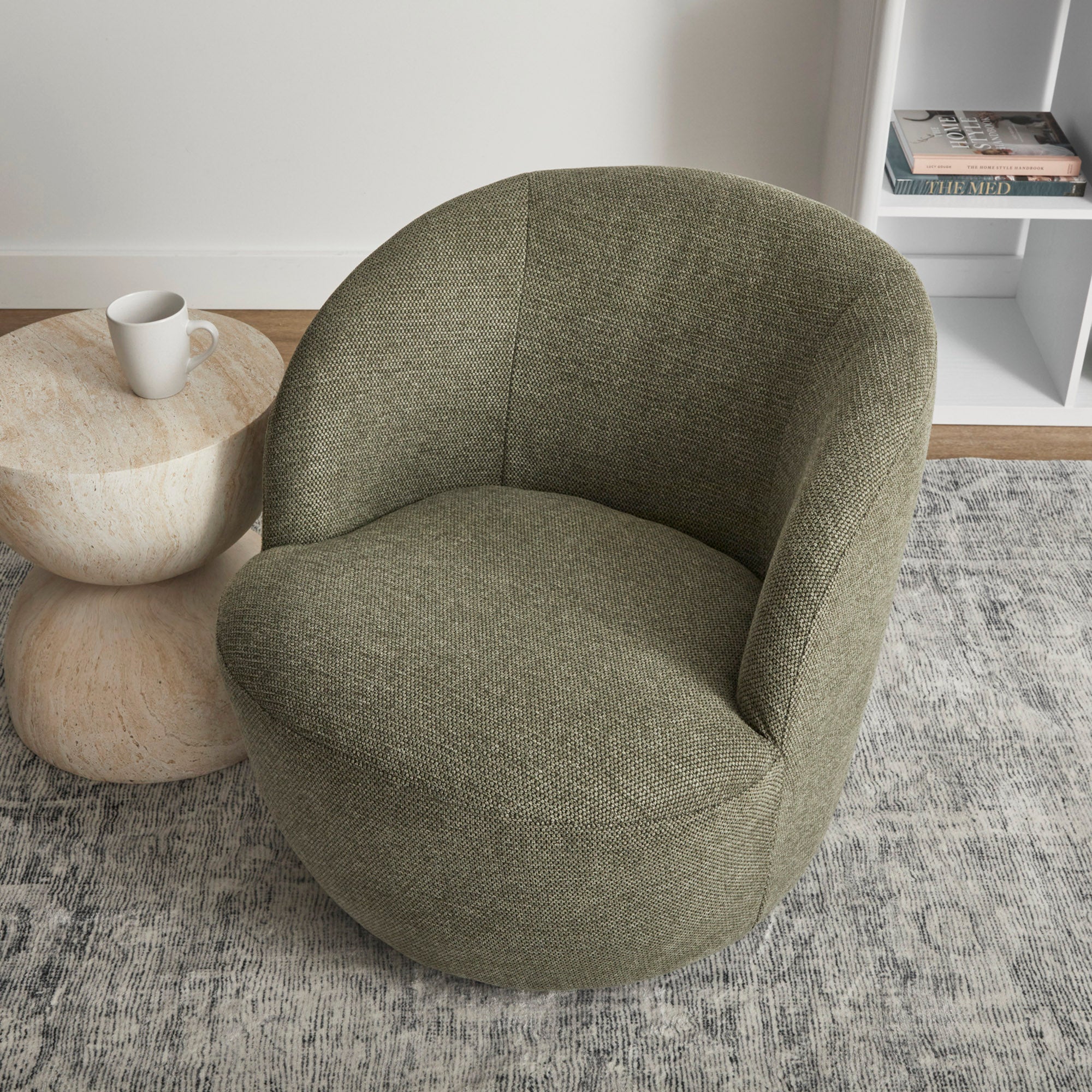 Sadie Swivel Armchair Green