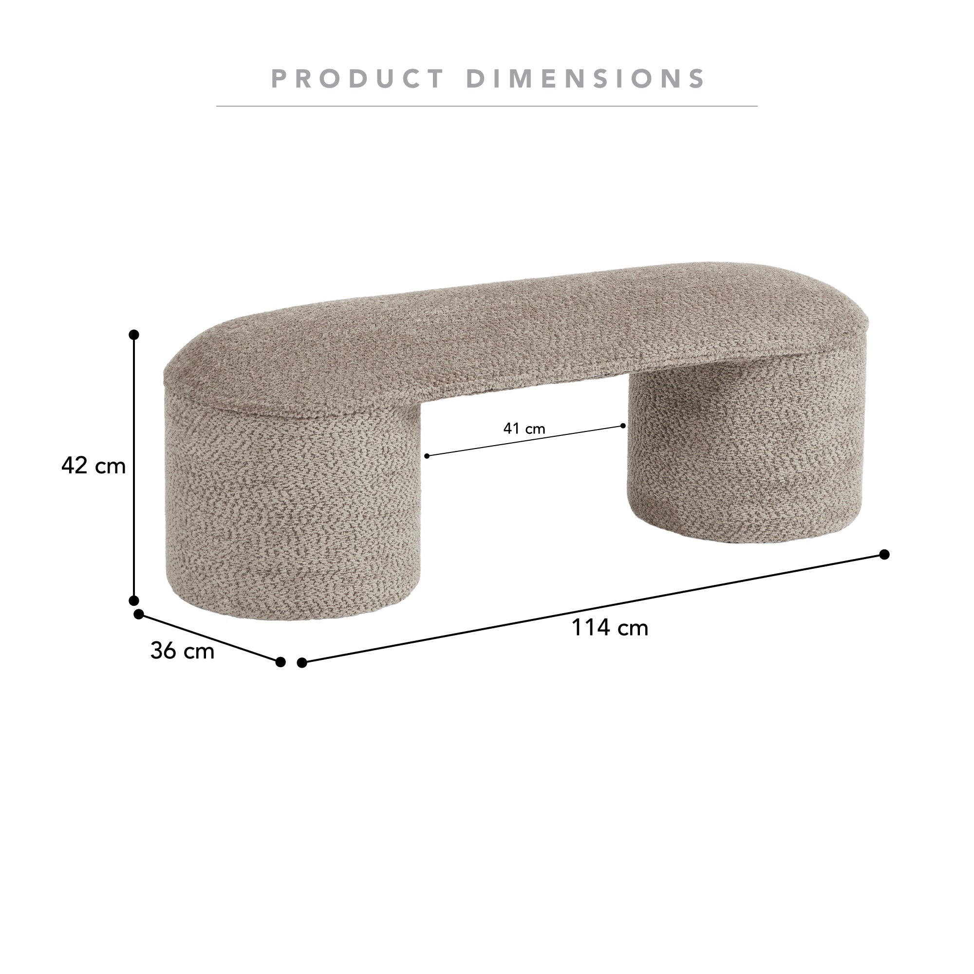 Sarah Ottoman Bench Chocolate