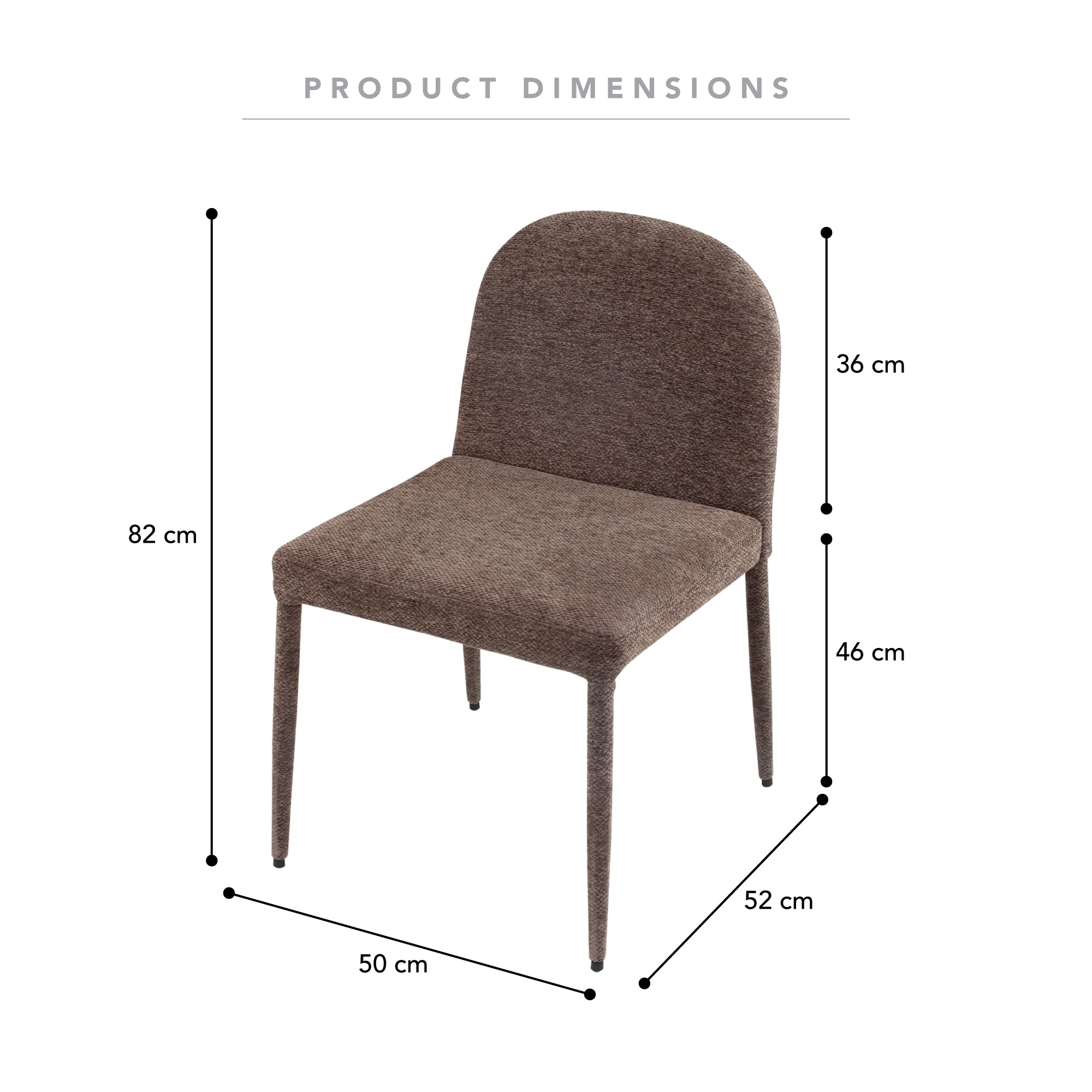 Set of 2 Toledo Dining Chairs Chocolate