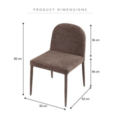 Set of 2 Toledo Dining Chairs Chocolate