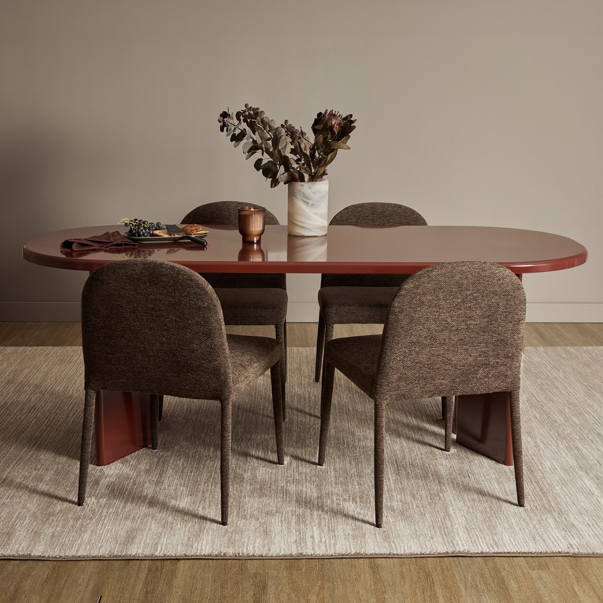 Set of 2 Toledo Dining Chairs Chocolate