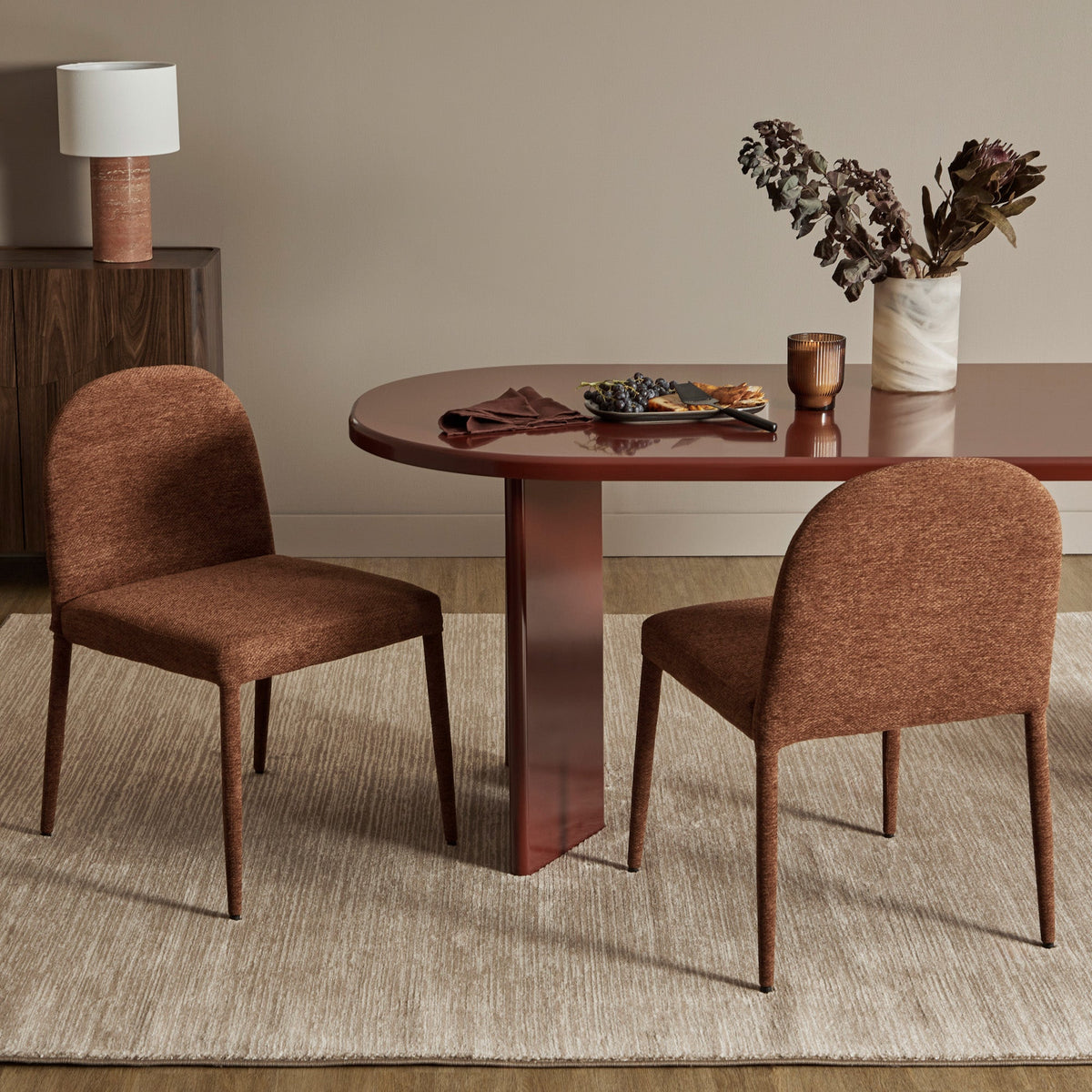 Set of 2 Toledo Dining Chairs Cinnamon