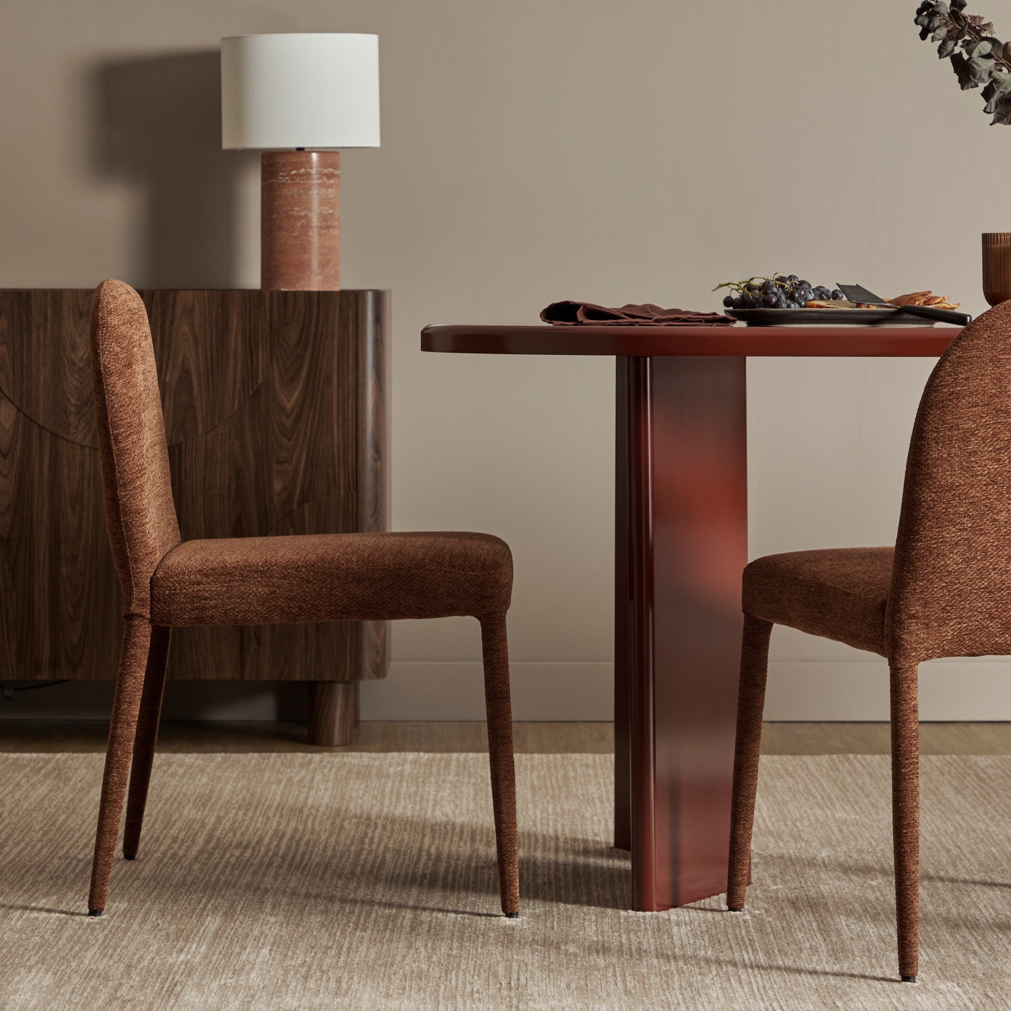 Set of 2 Toledo Dining Chairs Cinnamon