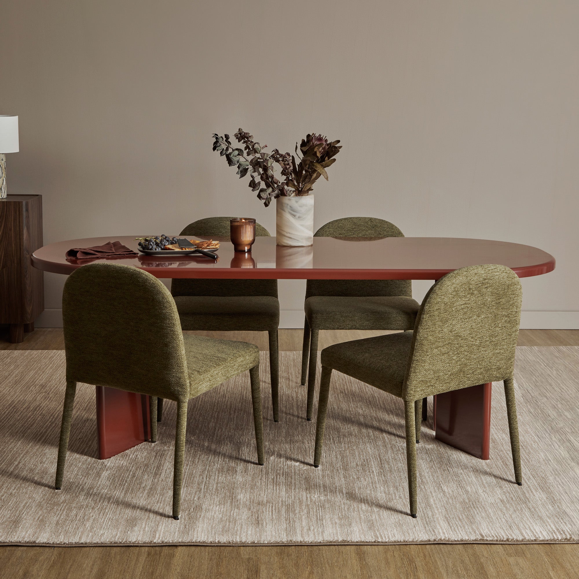 Set of 2 Toledo Dining Chairs Olive