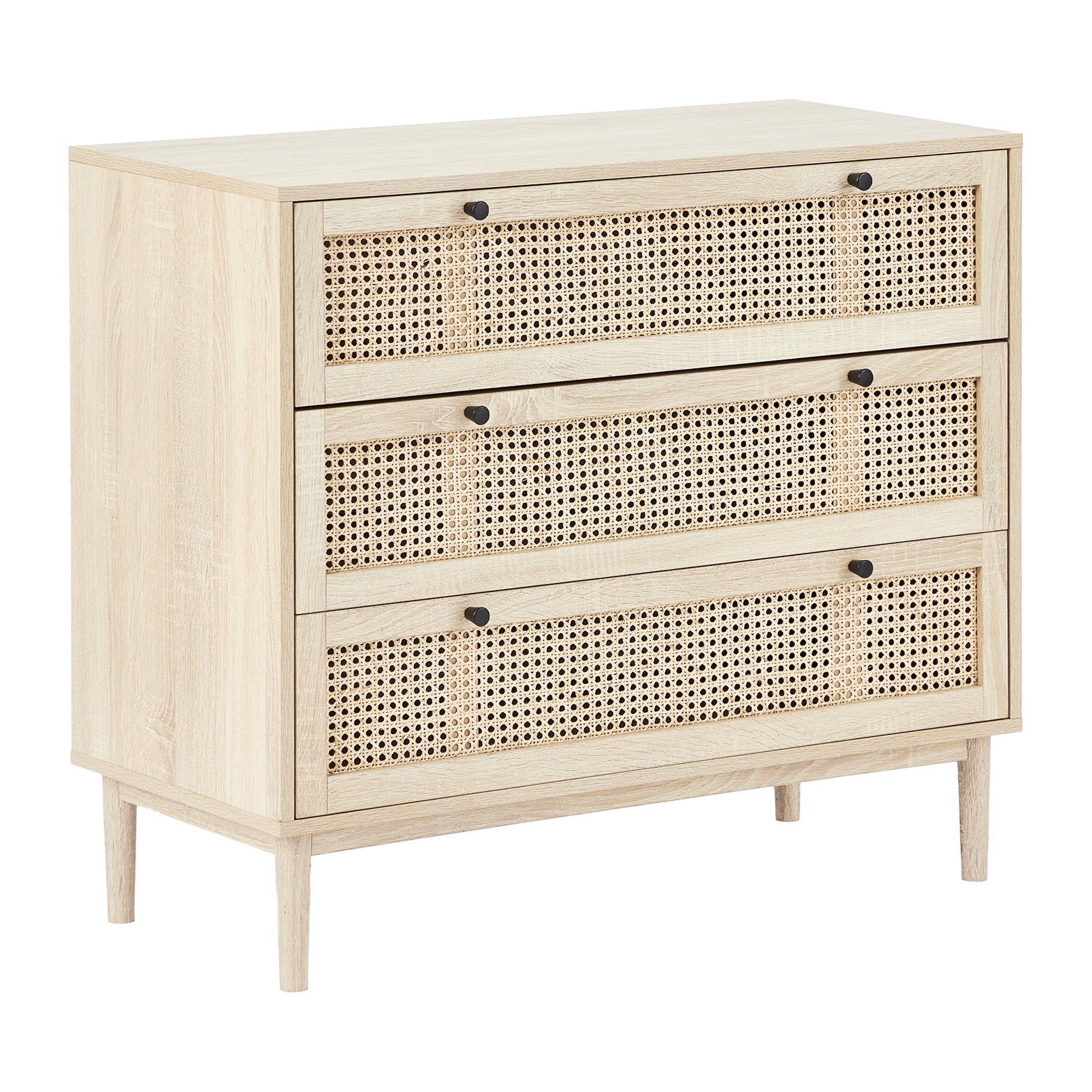 Oahu Rattan Chest of 3 Drawers Natural
