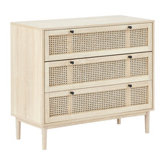 Oahu Rattan Chest of 3 Drawers Natural