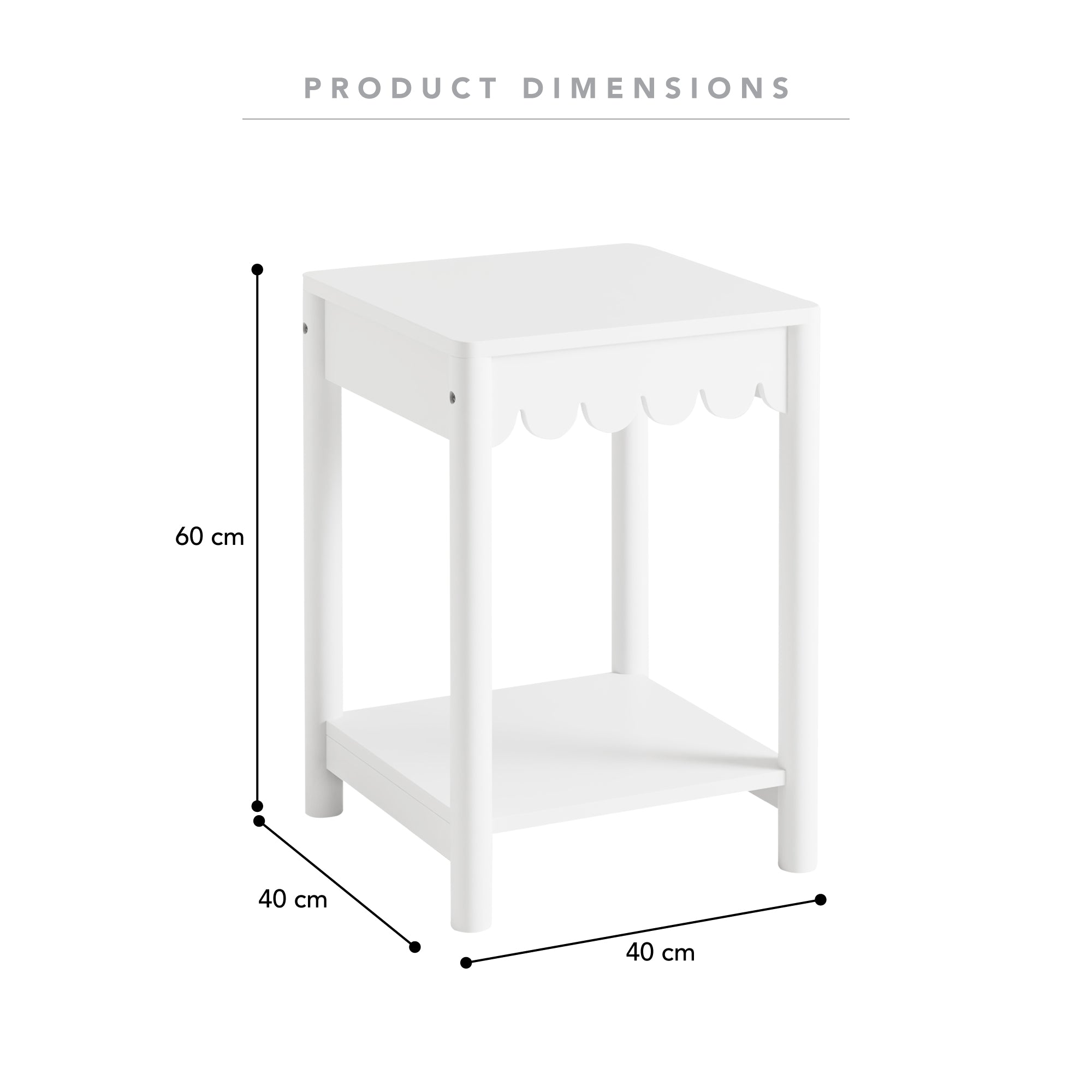 Sally Side Table White