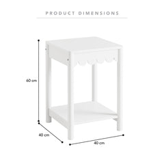 Sally Side Table White