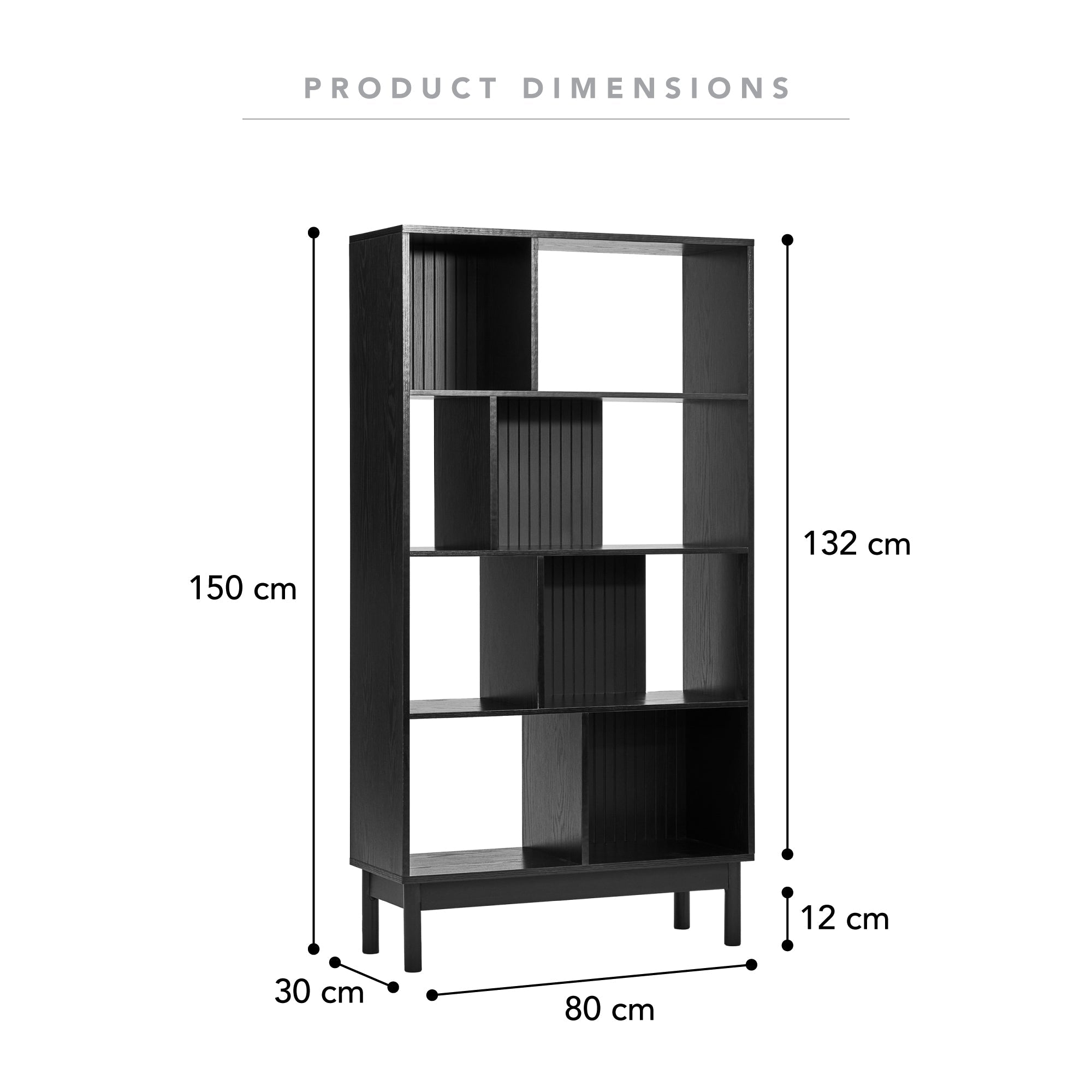 Apia Bookshelf Black